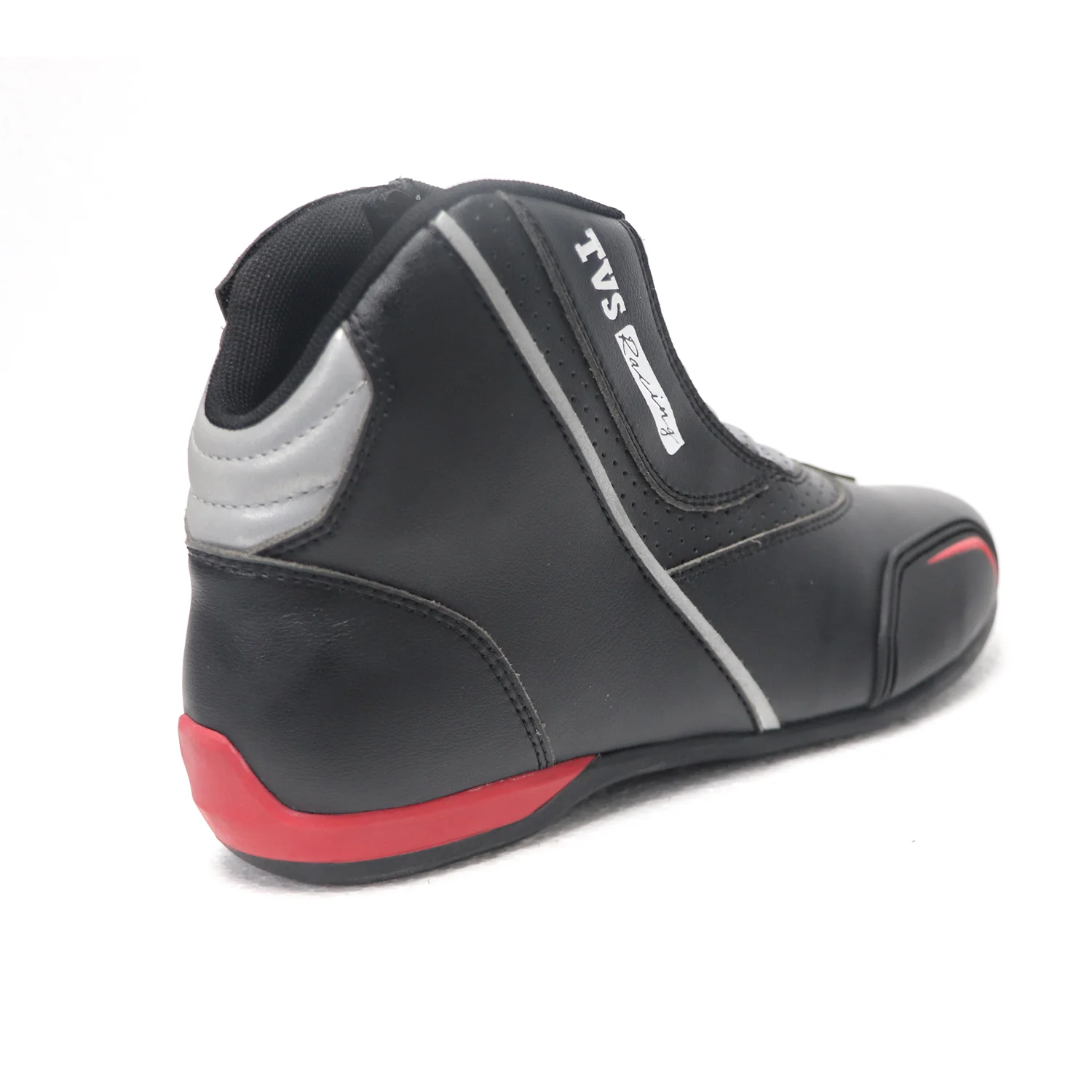 TVS Racing Ankle Length Slip-On Riding Boots for Men - Waterproof & Reflective Biker Shoes - Image 3