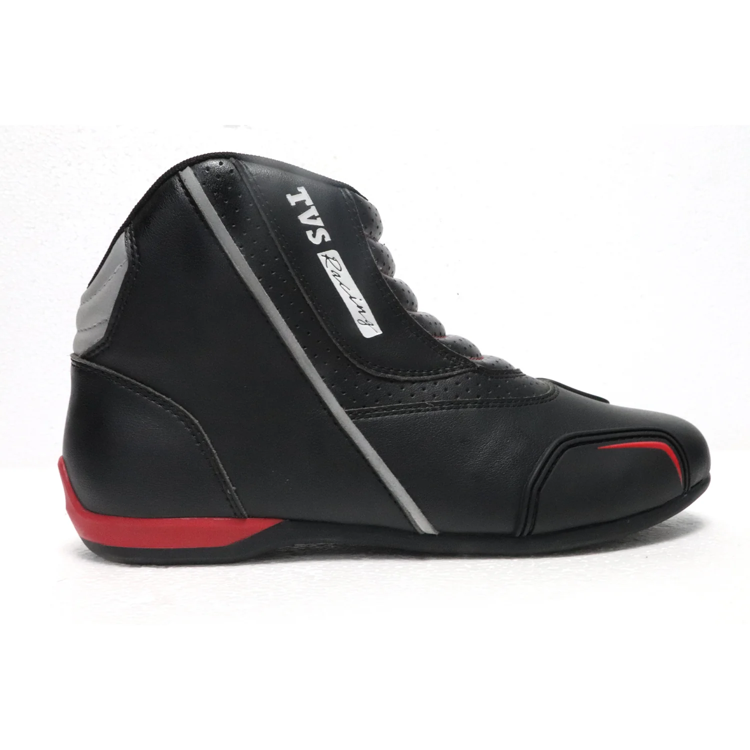 TVS Racing Ankle Length Slip-On Riding Boots for Men - Waterproof & Reflective Biker Shoes - Image 6