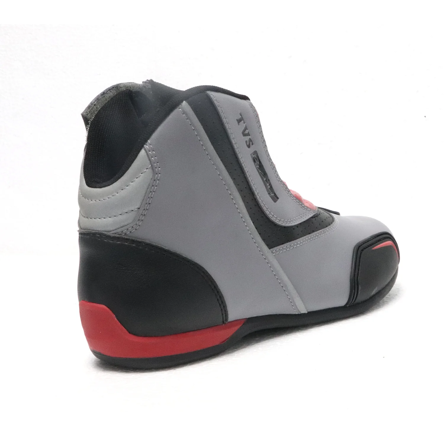 Ankle Length Slip-On Riding Shoes - Durable Grey Boots with Waterproof and Reflective Features - Image 3