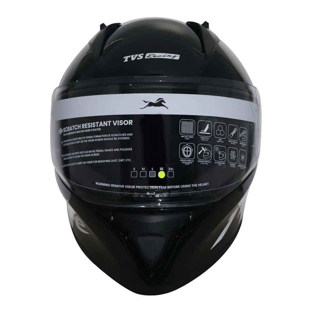 TVS Racing Apache Themed Full Face Helmet Red & White | Superior Ventilation & Maximum Protection - Image 3