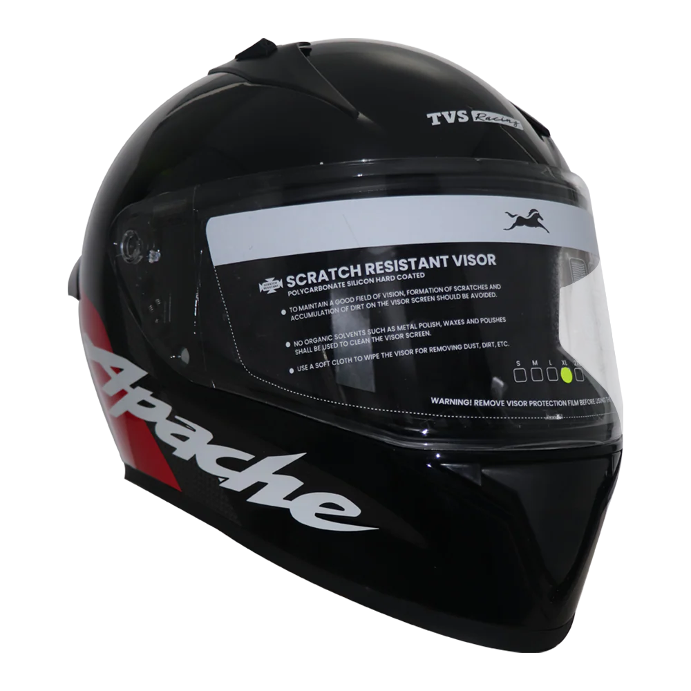 TVS Racing Apache Themed Full Face Helmet Red & White | Superior Ventilation & Maximum Protection - Image 5