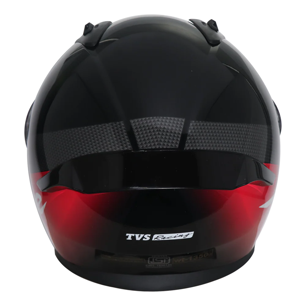 TVS Racing Apache Themed Full Face Helmet Red & White | Superior Ventilation & Maximum Protection - Image 6