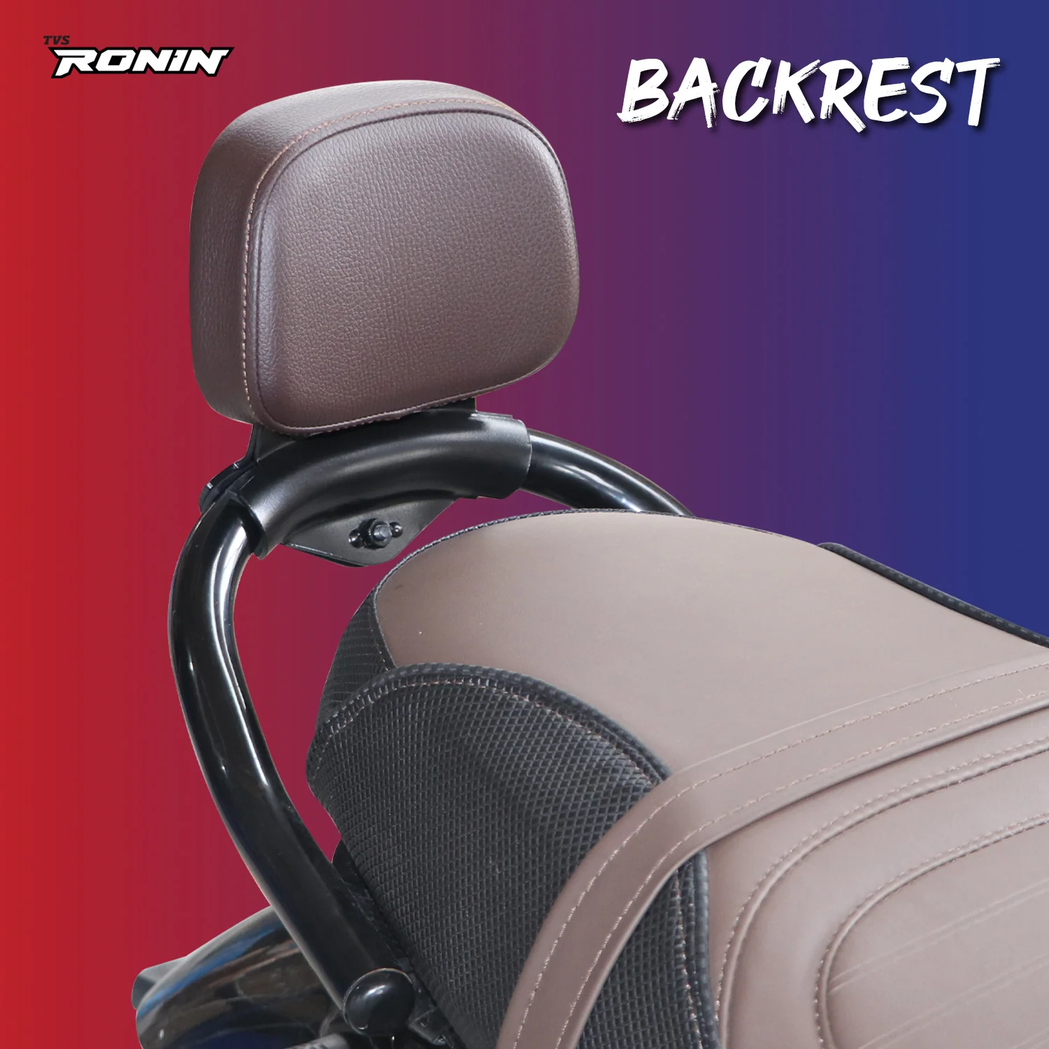 TVS Back Rest for RONIN – Comfort and Style for Long Rides - Image 3