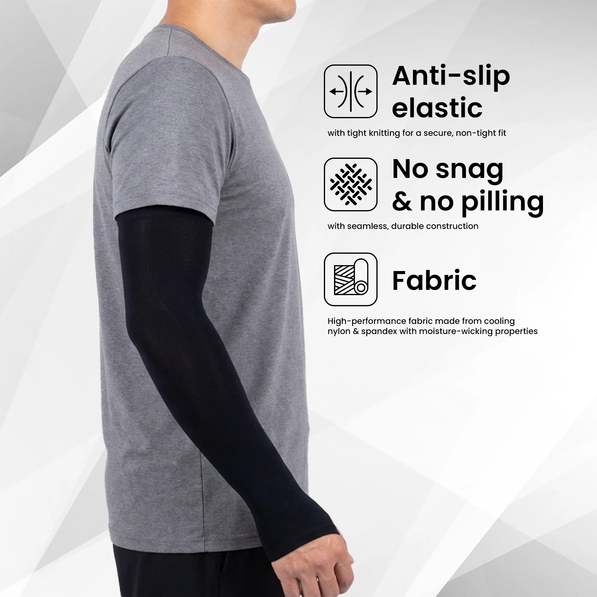 EverRide Arm Sleeves for Men & Women | Skin Fit | Thumb Hole | Free Size | UV Protection - Image 10