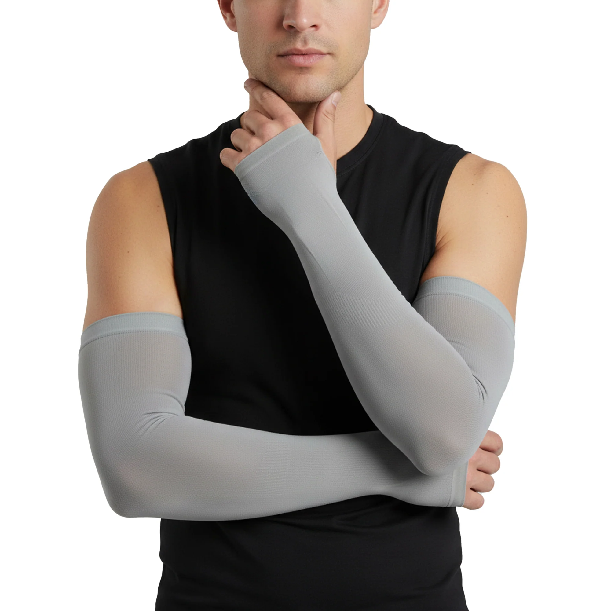 EverRide Arm Sleeves for Men & Women | Skin Fit | Thumb Hole | Free Size | UV Protection - Image 11