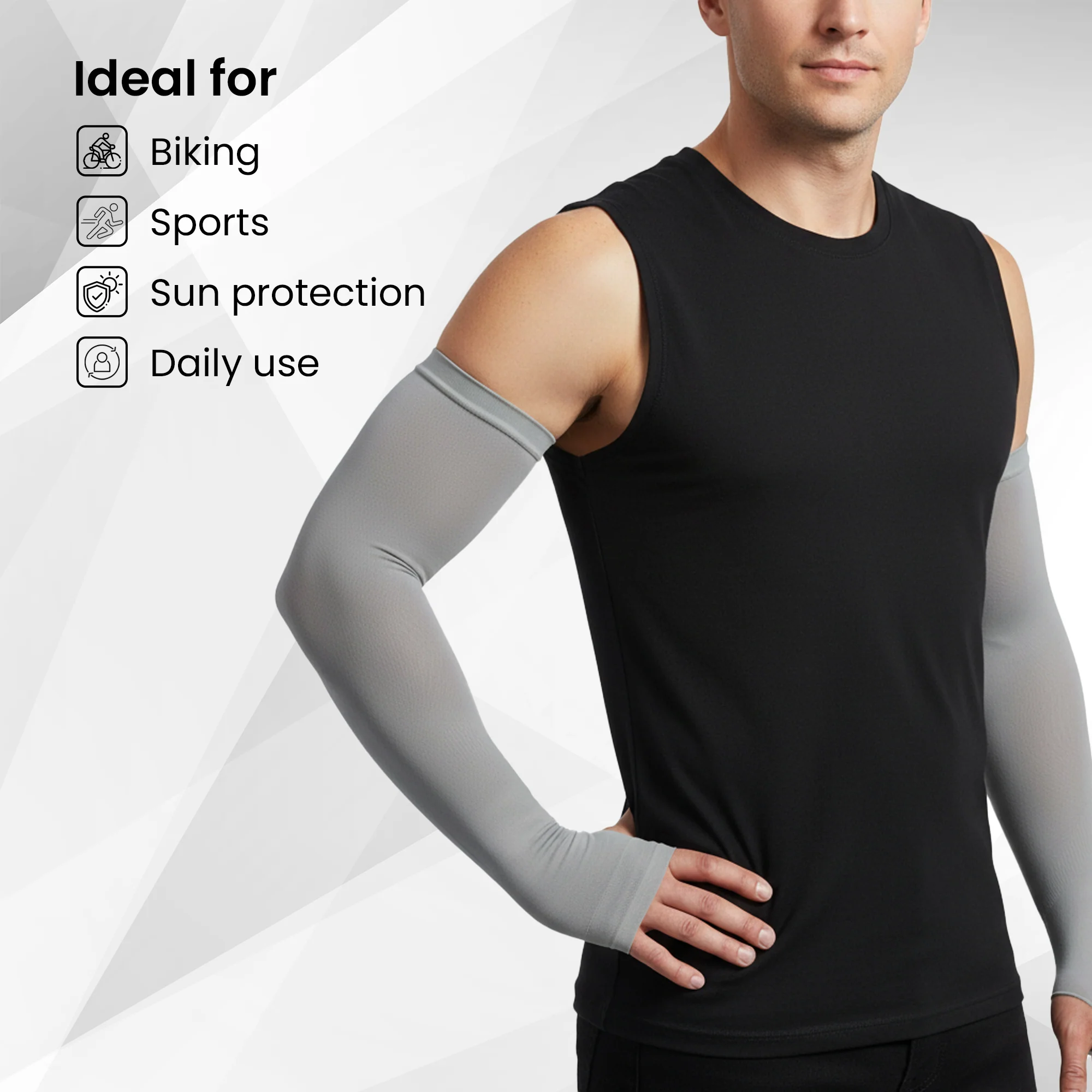EverRide Arm Sleeves for Men & Women | Skin Fit | Thumb Hole | Free Size | UV Protection - Image 13
