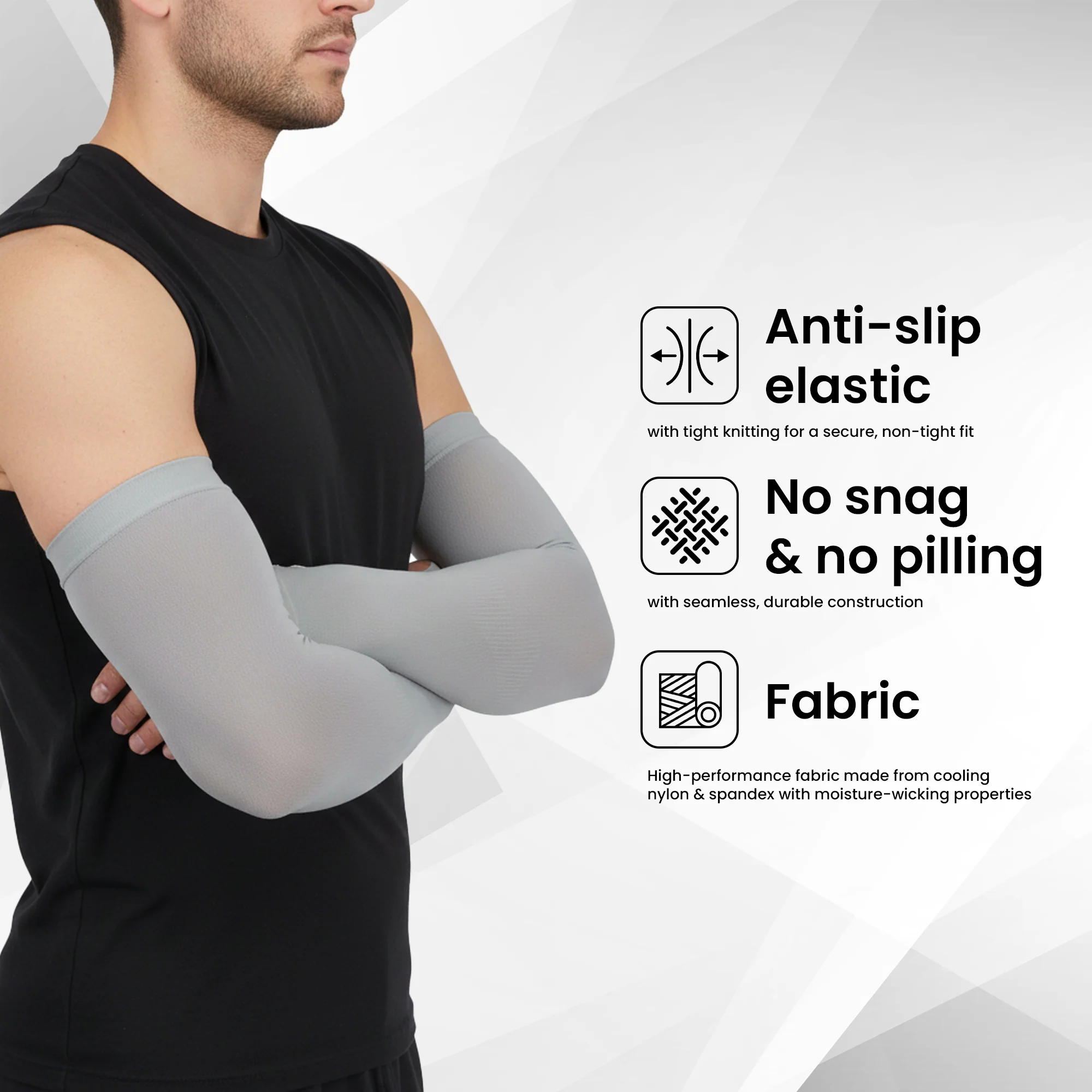 EverRide Arm Sleeves for Men & Women | Skin Fit | Thumb Hole | Free Size | UV Protection - Image 14