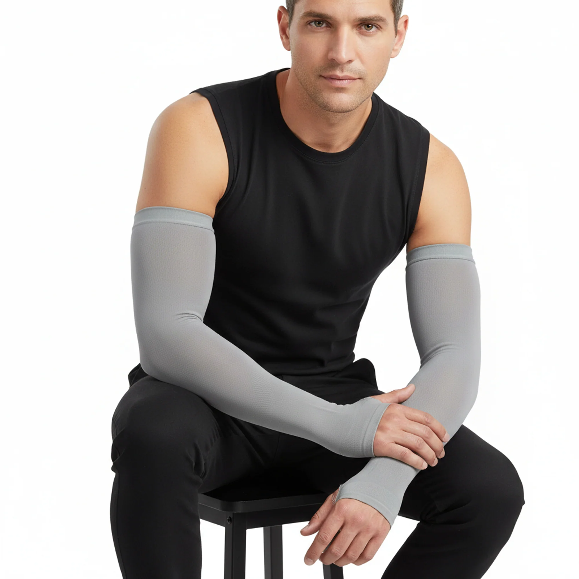 EverRide Arm Sleeves for Men & Women | Skin Fit | Thumb Hole | Free Size | UV Protection - Image 15