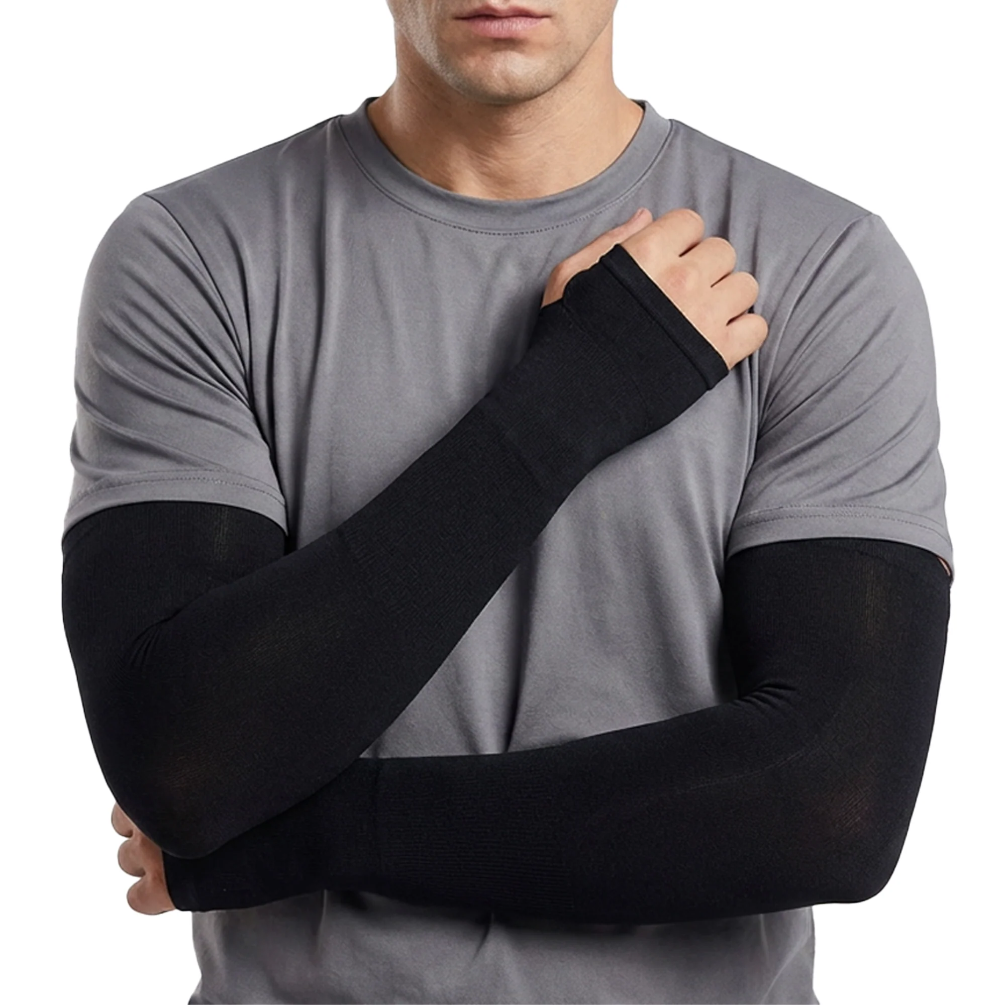 EverRide Arm Sleeves for Men & Women | Skin Fit | Thumb Hole | Free Size | UV Protection - Image 4