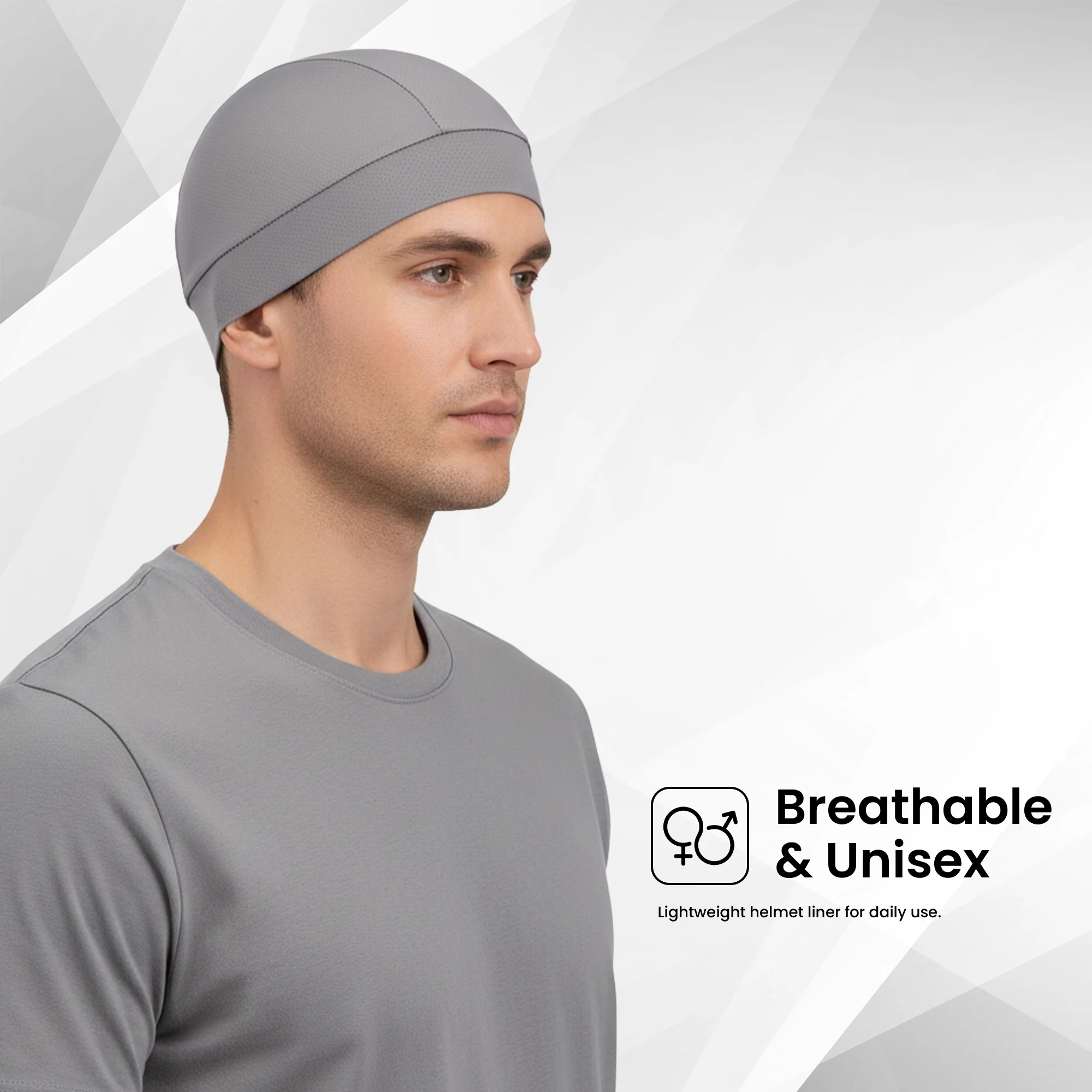 EverRide Breathable Skull Cap for Men & Women | Ergonomic Fit | 4-Way Stretch | Shape Retention | Lightweight & Sweat Wicking - Image 10