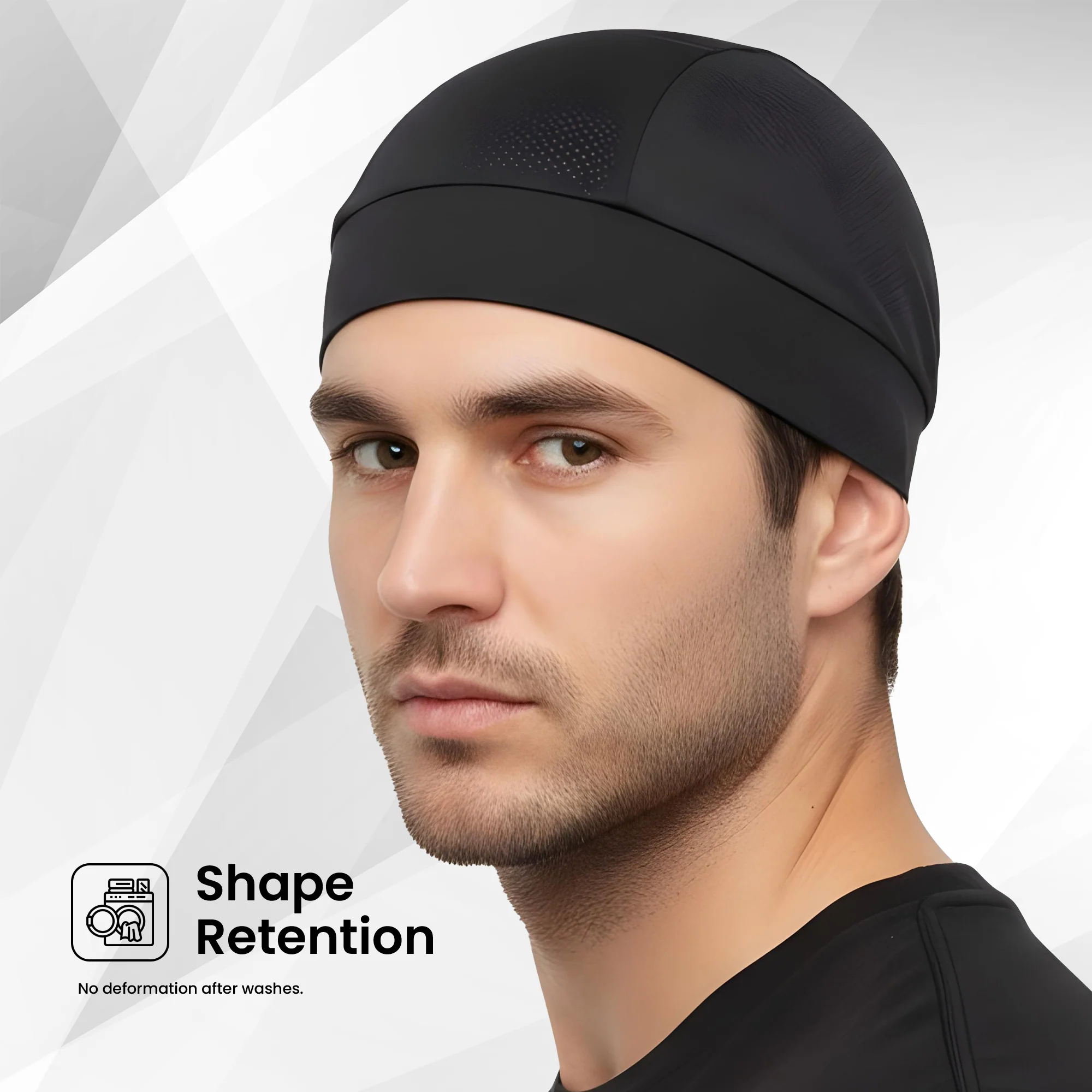 EverRide Breathable Skull Cap for Men & Women | Ergonomic Fit | 4-Way Stretch | Shape Retention | Lightweight & Sweat Wicking - Image 5