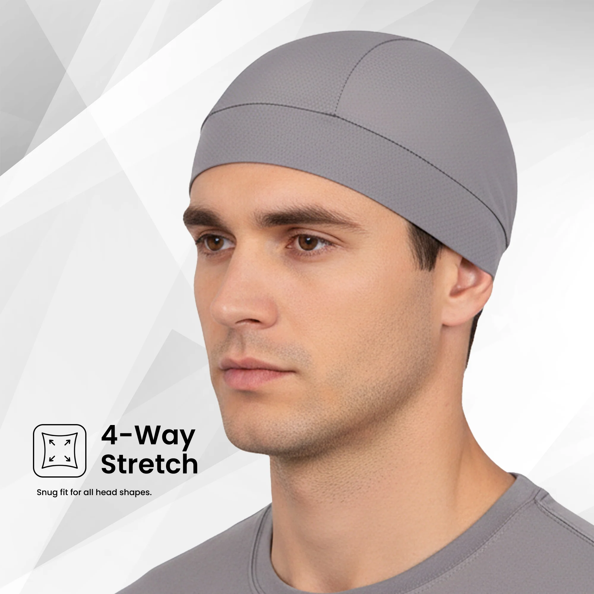 EverRide Breathable Skull Cap for Men & Women | Ergonomic Fit | 4-Way Stretch | Shape Retention | Lightweight & Sweat Wicking - Image 7