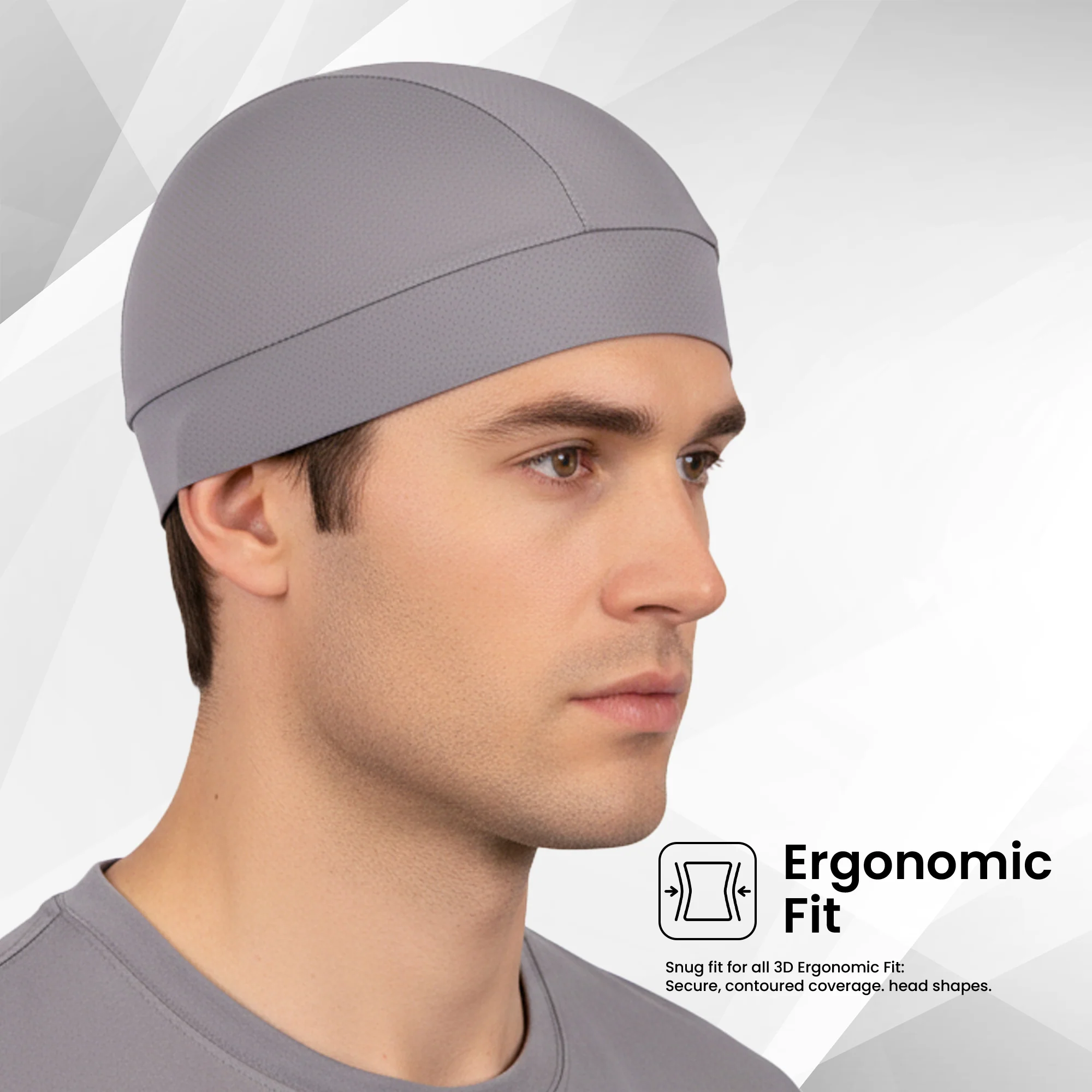 EverRide Breathable Skull Cap for Men & Women | Ergonomic Fit | 4-Way Stretch | Shape Retention | Lightweight & Sweat Wicking - Image 8