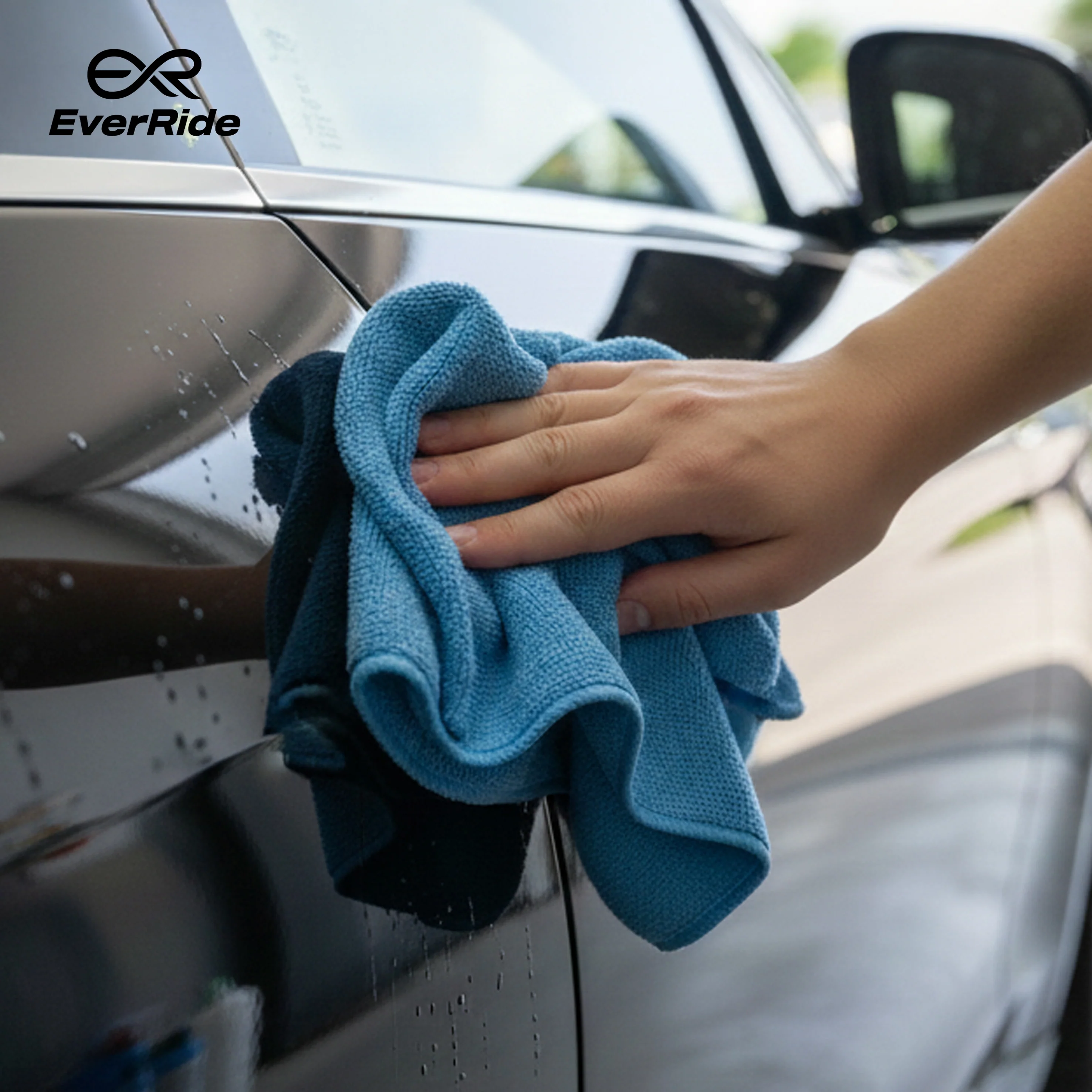 EverRide Microfiber Single Cleaning Cloth 15x15 inches – Quick Absorption, Lint-Free & Scratch-Free | Soft Multipurpose Cloth for Bike, Car & Helmet - Image 3