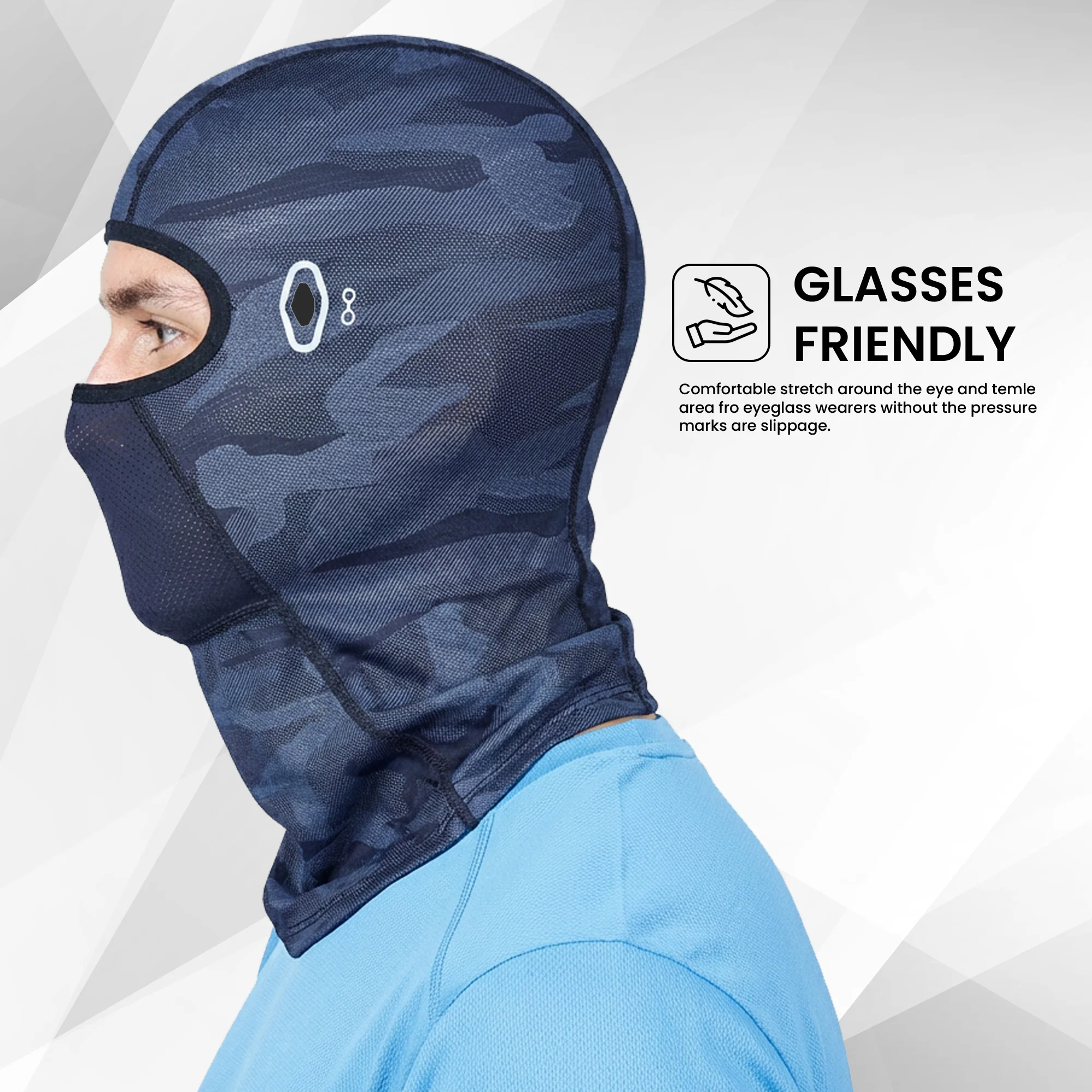 EverRide Premium Unisex Balaclava | Ideal for Riding, Sports & Outdoor Activities; Color:Black Dark Grey - Image 3