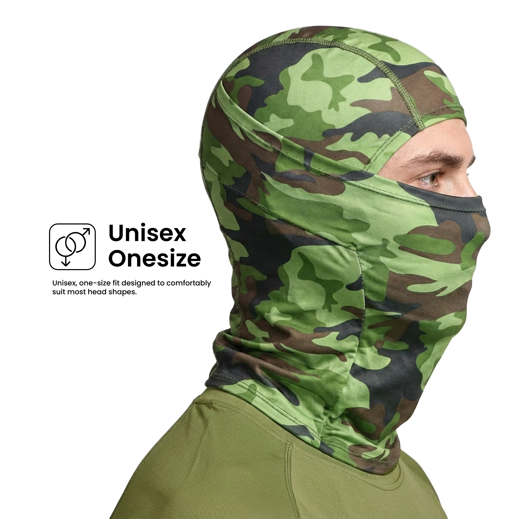EverRide Premium Unisex Balaclava | Color; Olive - Image 3