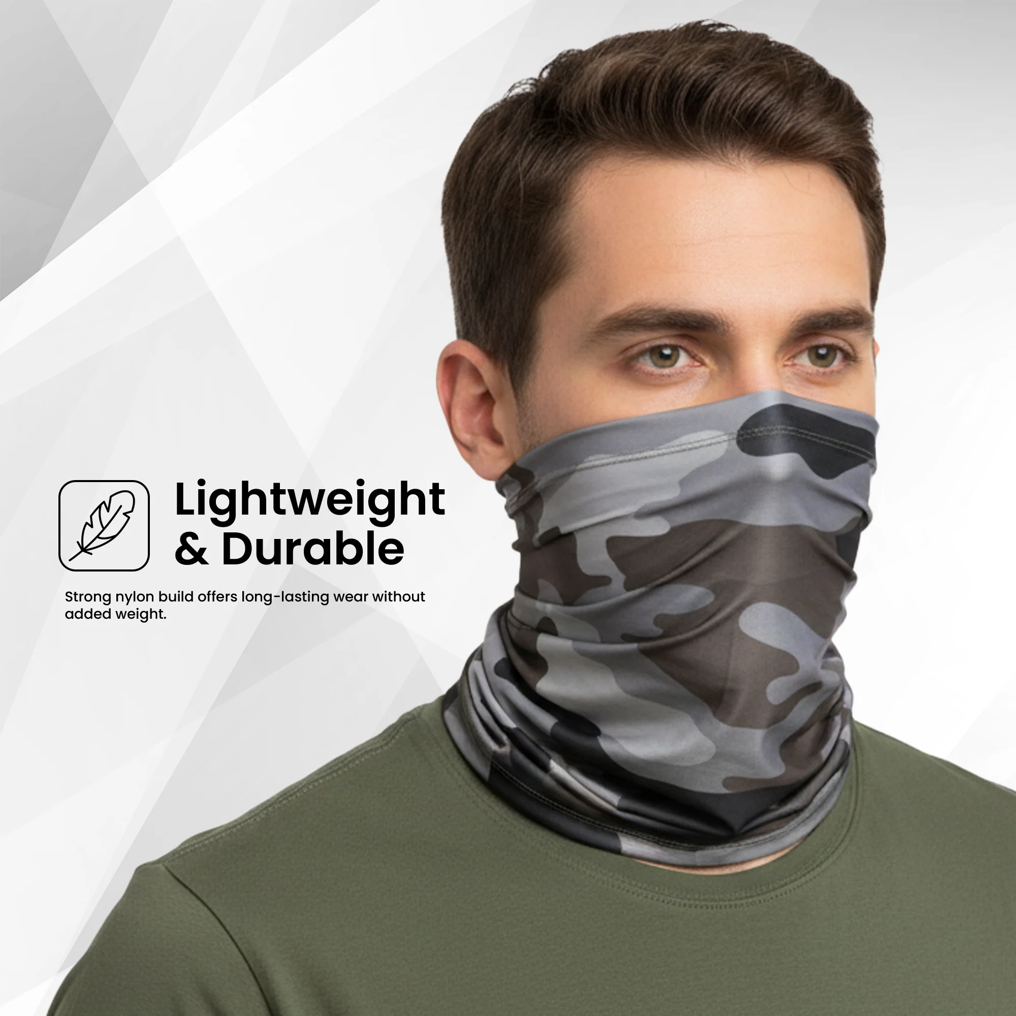 EverRide Unisex Neck Gaiter | Color; Olive Grey - Image 4
