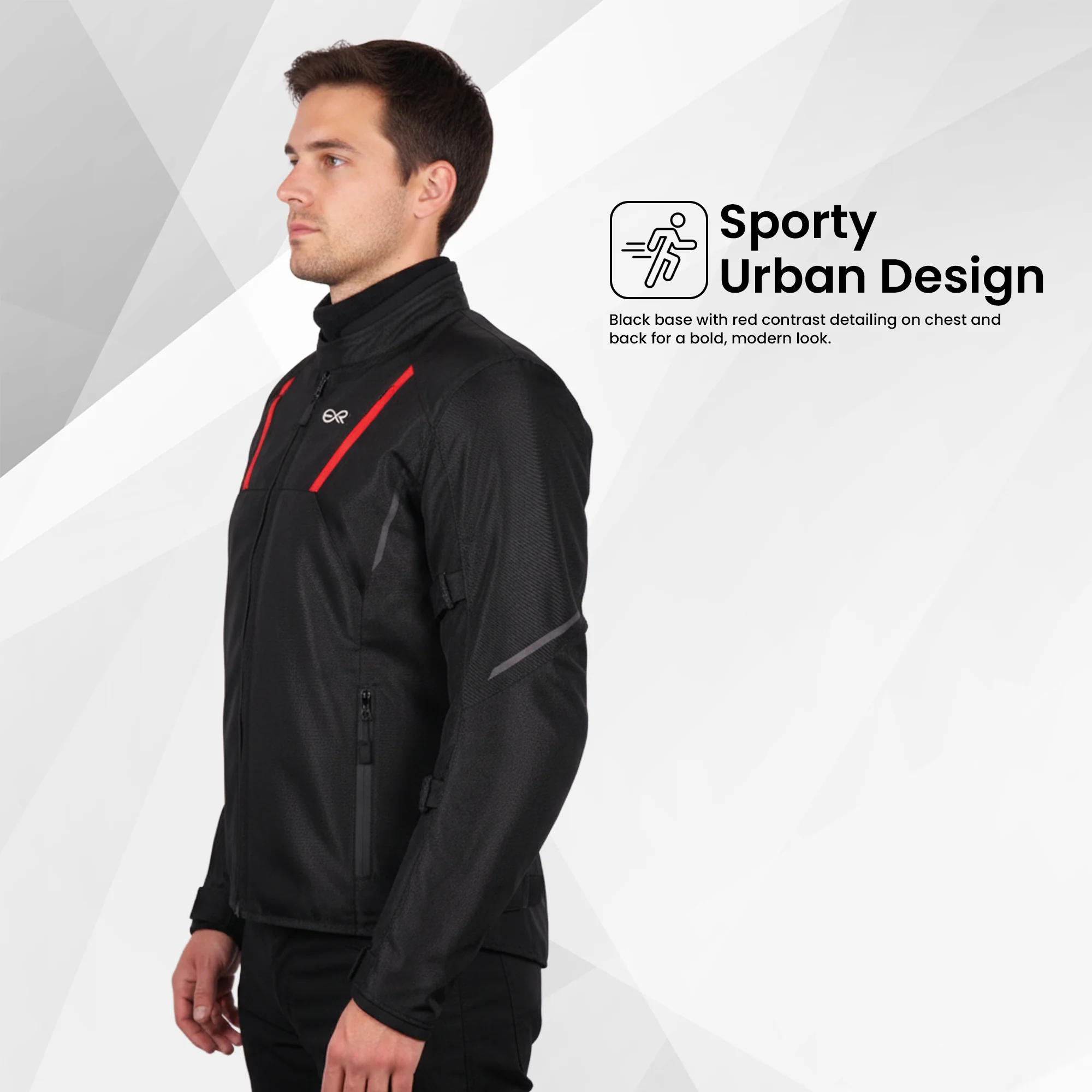 EverRide Urban Mesh Riding Jacket with CE Level 2 Protectors – 600D Heavy-Duty Fabric | Breathable & Durable Motorcycle Jacket - Image 3