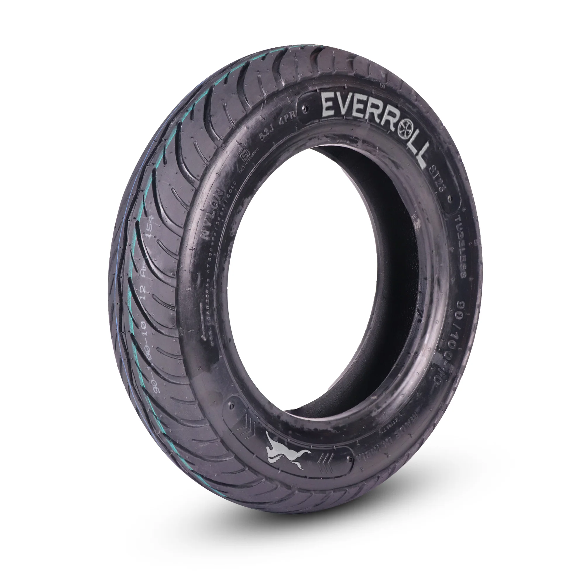 EverRoll Front and Rear Nylon Tubeless Tyre - 90/100-10 TL PM ST23 | Vehicle Compatibility - TVS Scooty Zest 110 - Image 3