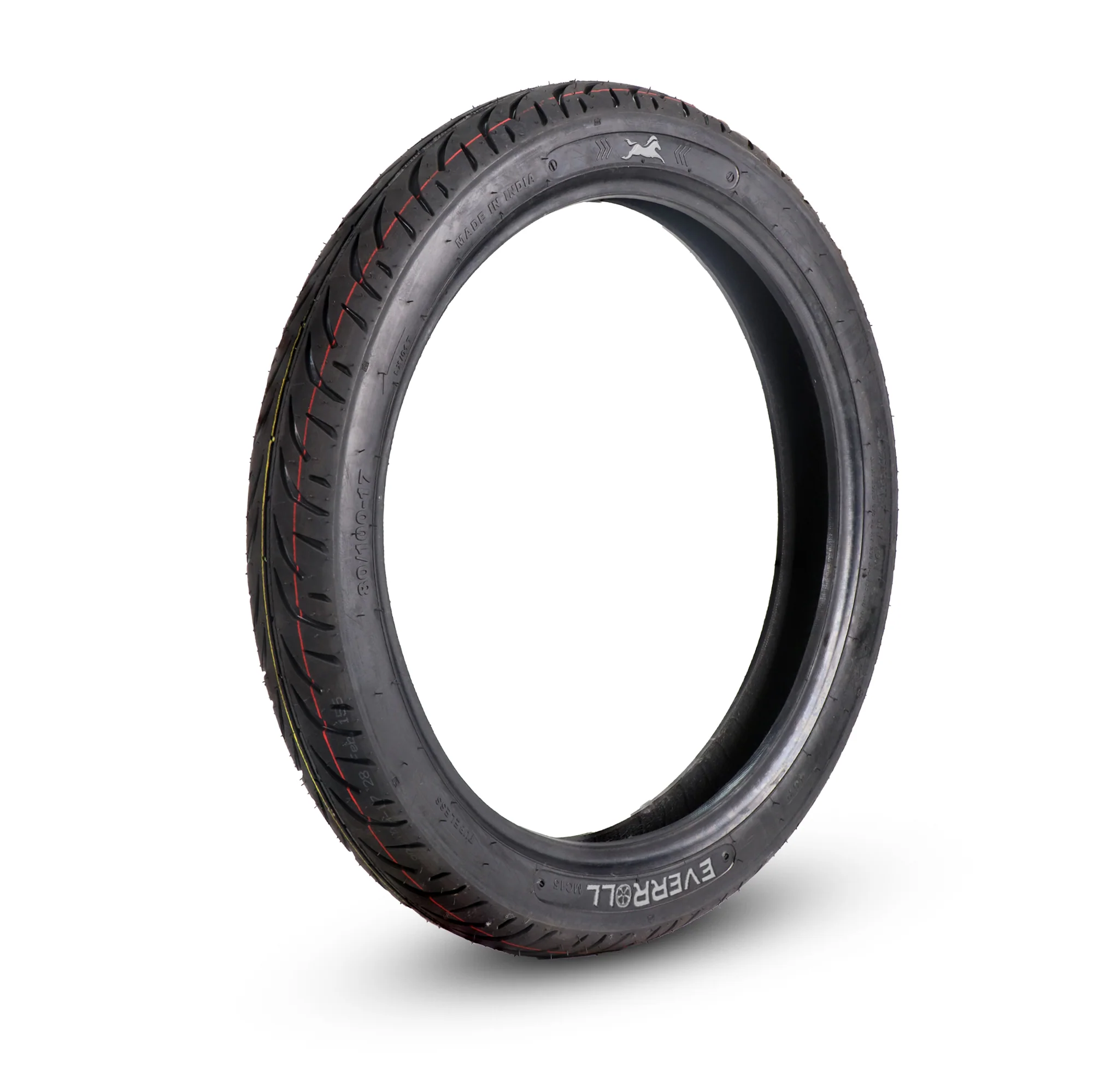 EverRoll Front Tubeless Nylon Tyre - 80/100-17 TL PM MC15 | Vehicle Compatibility - TVS Star City, City 125 - Image 3