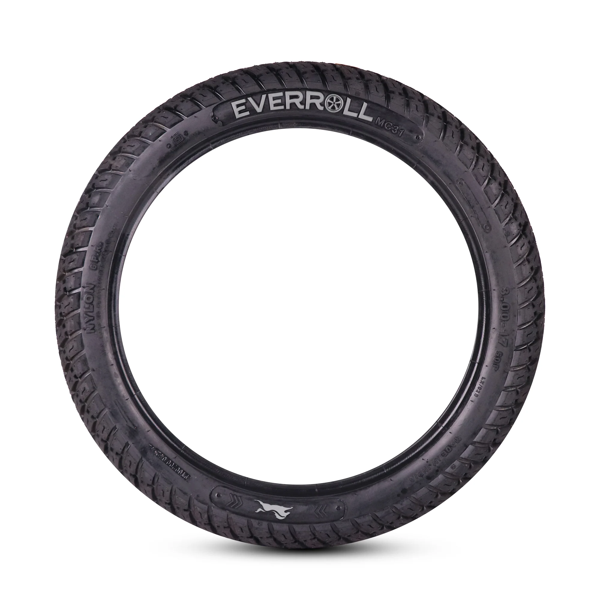 EverRoll Rear Nylon Tyre with Tube - 3.00-17 TT PM MC31 - Image 3