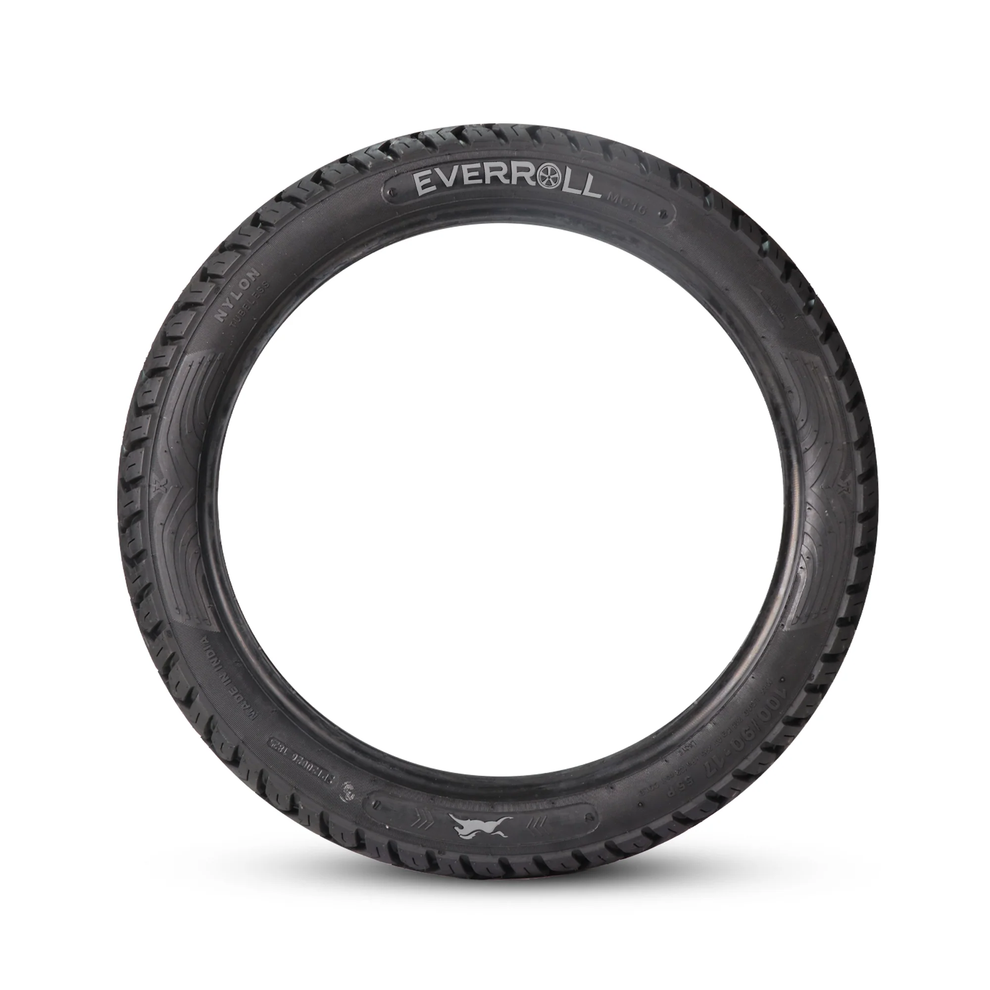 EverRoll Rear Tubeless Nylon Tyre - 100/90-17 TL PM MC16 | Vehicle Compatibility - TVS Flame DS 125, TVS Raider - Image 4