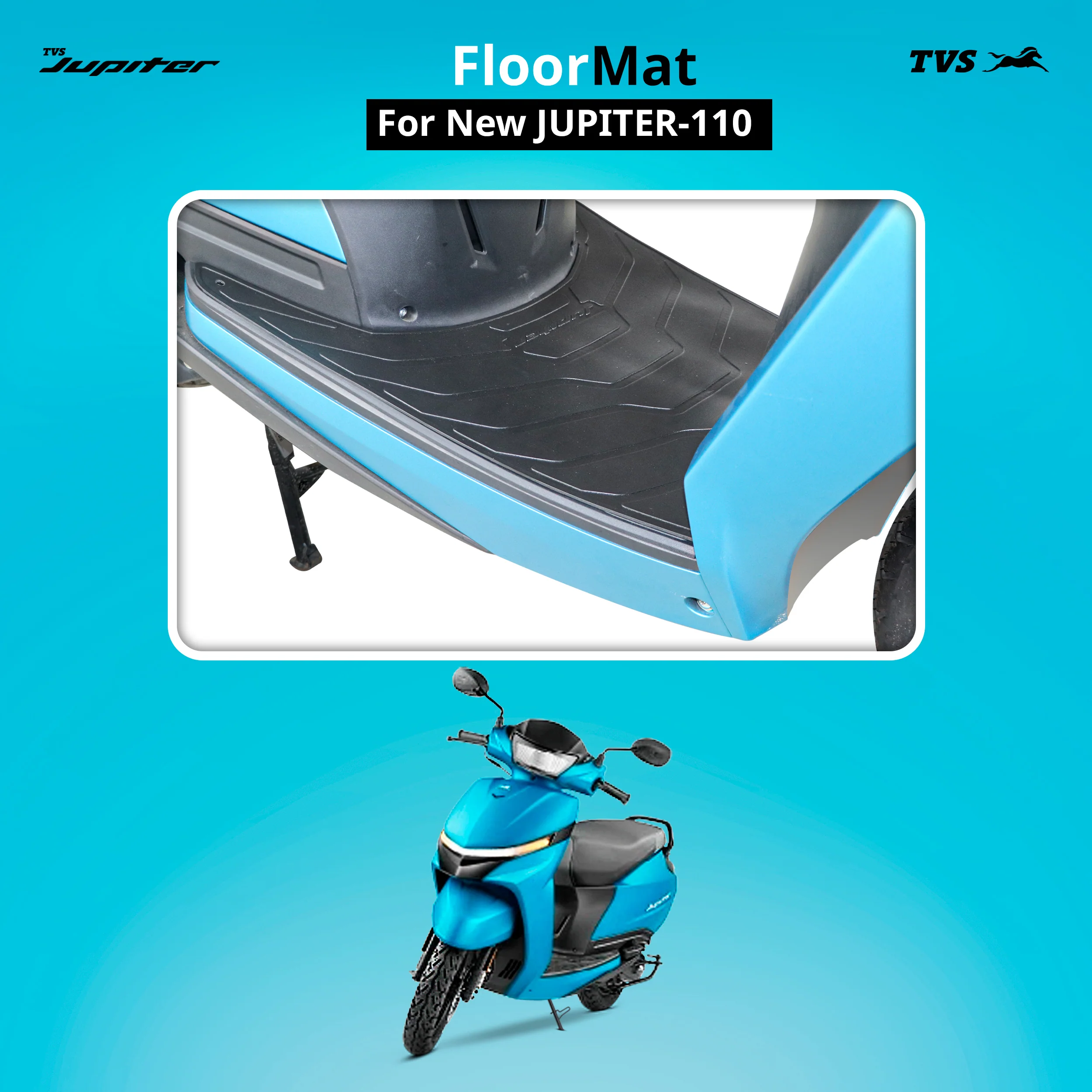 Floormat Black Eco for Jupiter 110 | Premium Vehicle Floor Mat - Image 2