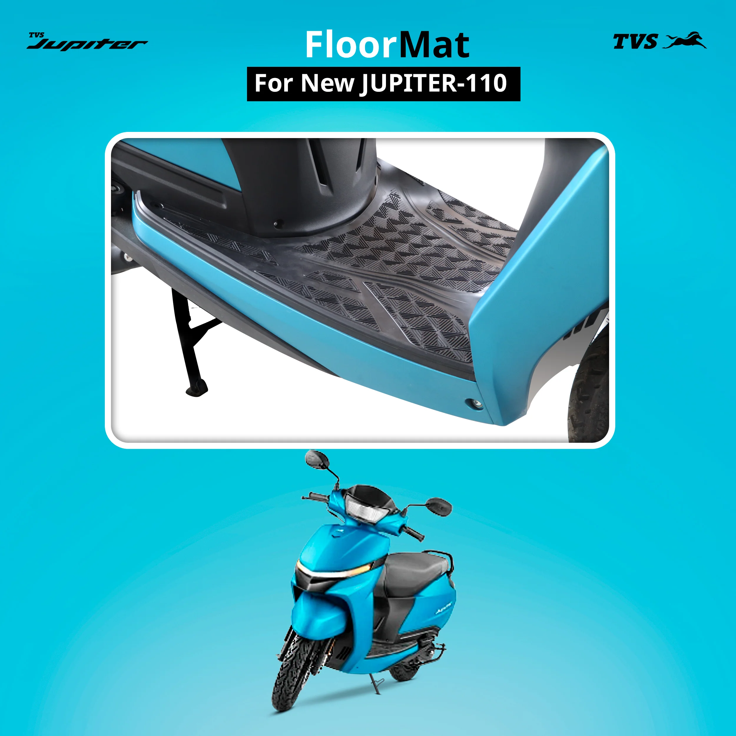 Floormat Black Eco for Jupiter 110 | Premium Vehicle Floor Mat - Image 2