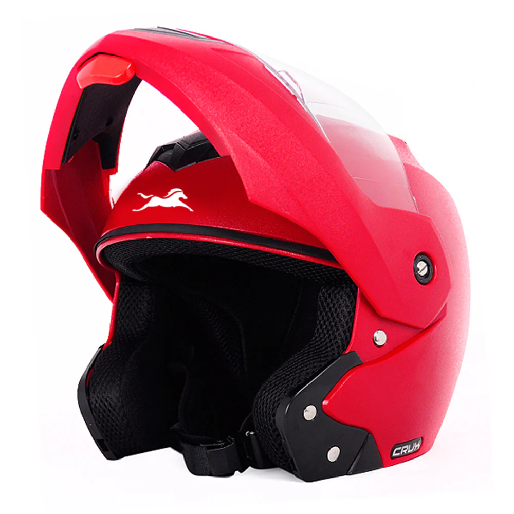 TVS Red Flip-Up Full Face Helmet - ISI Certified, Premium Safety & Style - Image 2