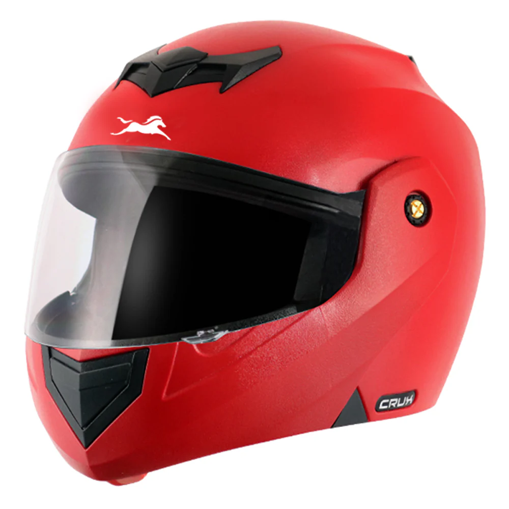 TVS Red Flip-Up Full Face Helmet - ISI Certified, Premium Safety & Style - Image 4