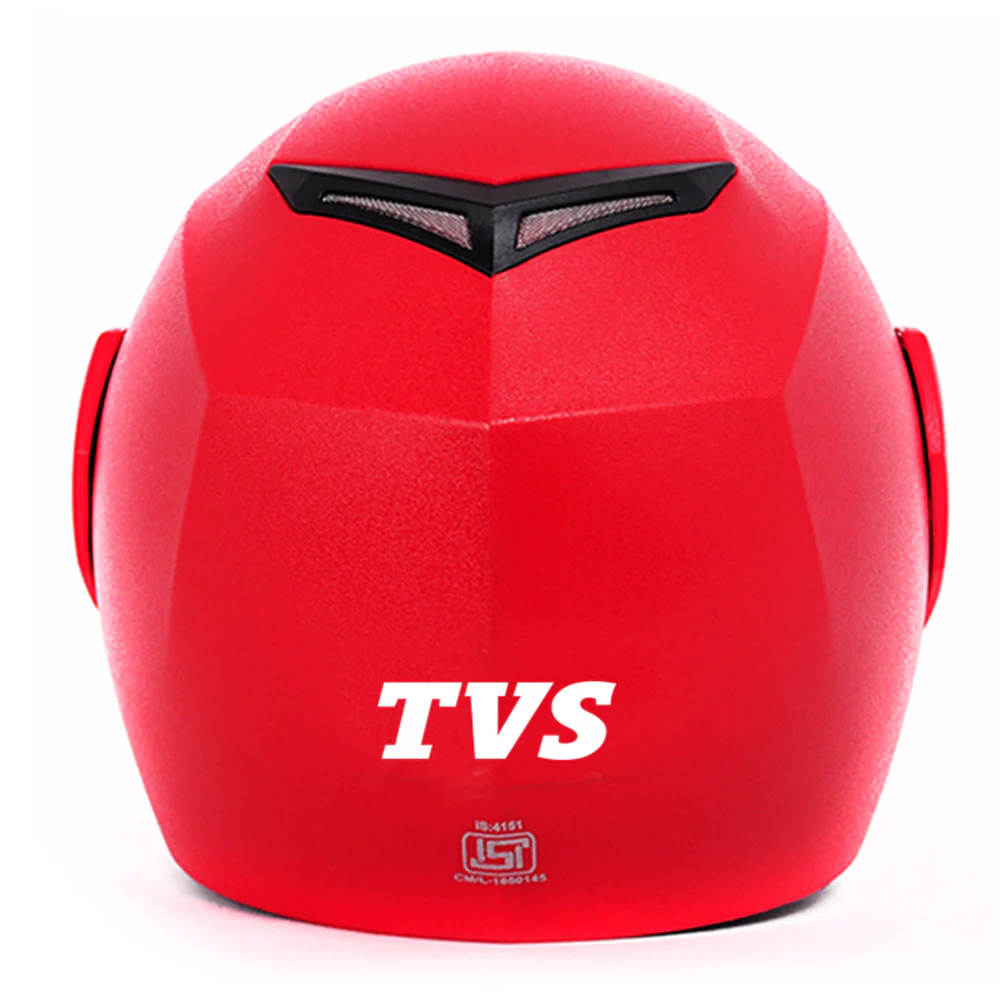 TVS Red Flip-Up Full Face Helmet - ISI Certified, Premium Safety & Style - Image 5
