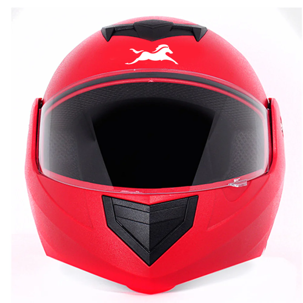 TVS Red Flip-Up Full Face Helmet - ISI Certified, Premium Safety & Style - Image 6