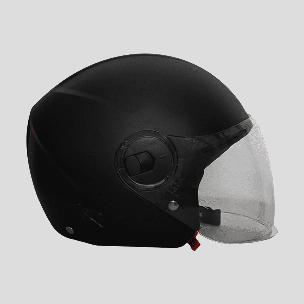 TVS Half Face Helmet Black HE – Stylish Protection & Comfort - Image 2