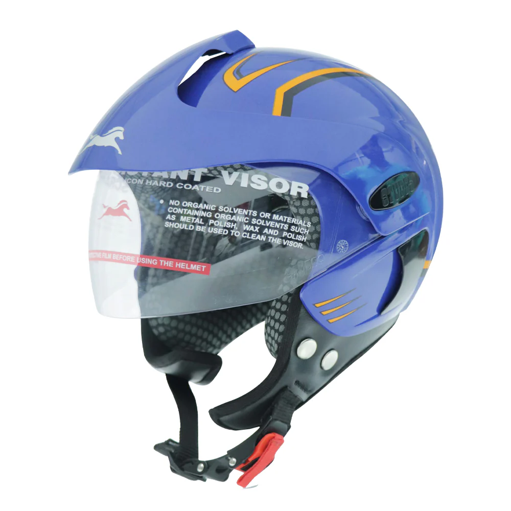 TVS Half Face KID Helmet - ISI Certified, Blue - Premium Protection & Style for Young Riders - Image 3