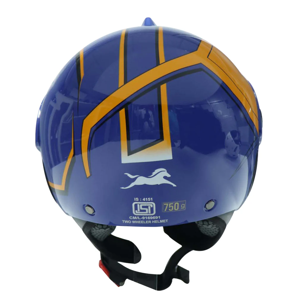 TVS Half Face KID Helmet - ISI Certified, Blue - Premium Protection & Style for Young Riders - Image 4