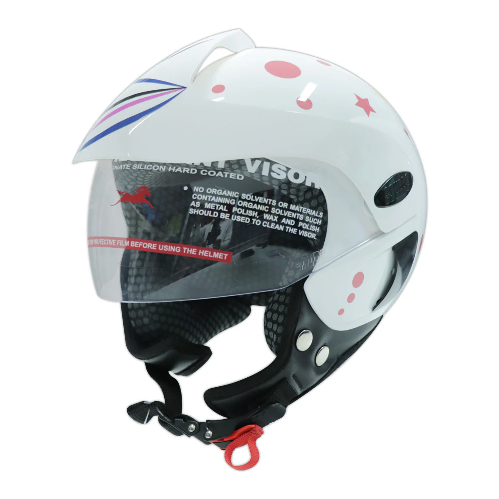 TVS Kids HF Pink Sky Helmet - Stylish and Safe Motocross Protection - Image 3