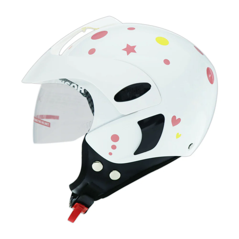 TVS Kids HF Pink Sky Helmet - Stylish and Safe Motocross Protection - Image 4