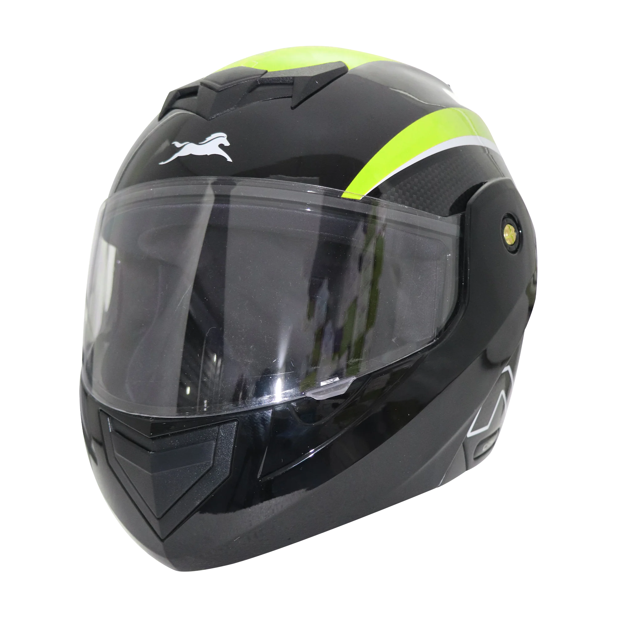 TVS Ntorq Flip-up Helmet (Neon & Black) - ISI Certified, High Impact Protection, and Ultra-Wide Visor - Image 2