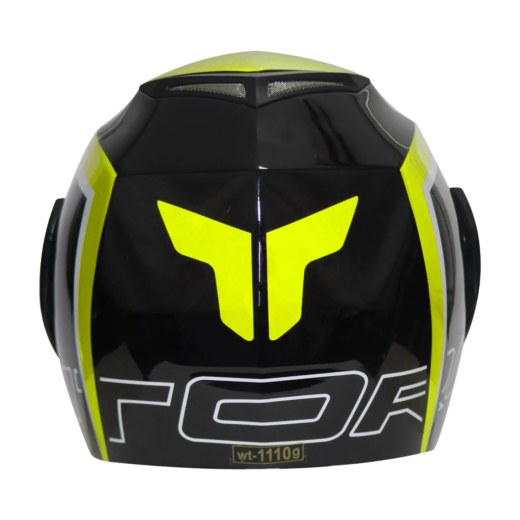TVS Ntorq Flip-up Helmet (Neon & Black) - ISI Certified, High Impact Protection, and Ultra-Wide Visor - Image 3