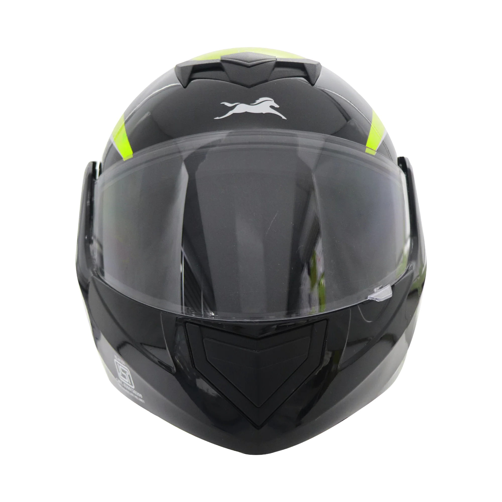 TVS Ntorq Flip-up Helmet (Neon & Black) - ISI Certified, High Impact Protection, and Ultra-Wide Visor - Image 6