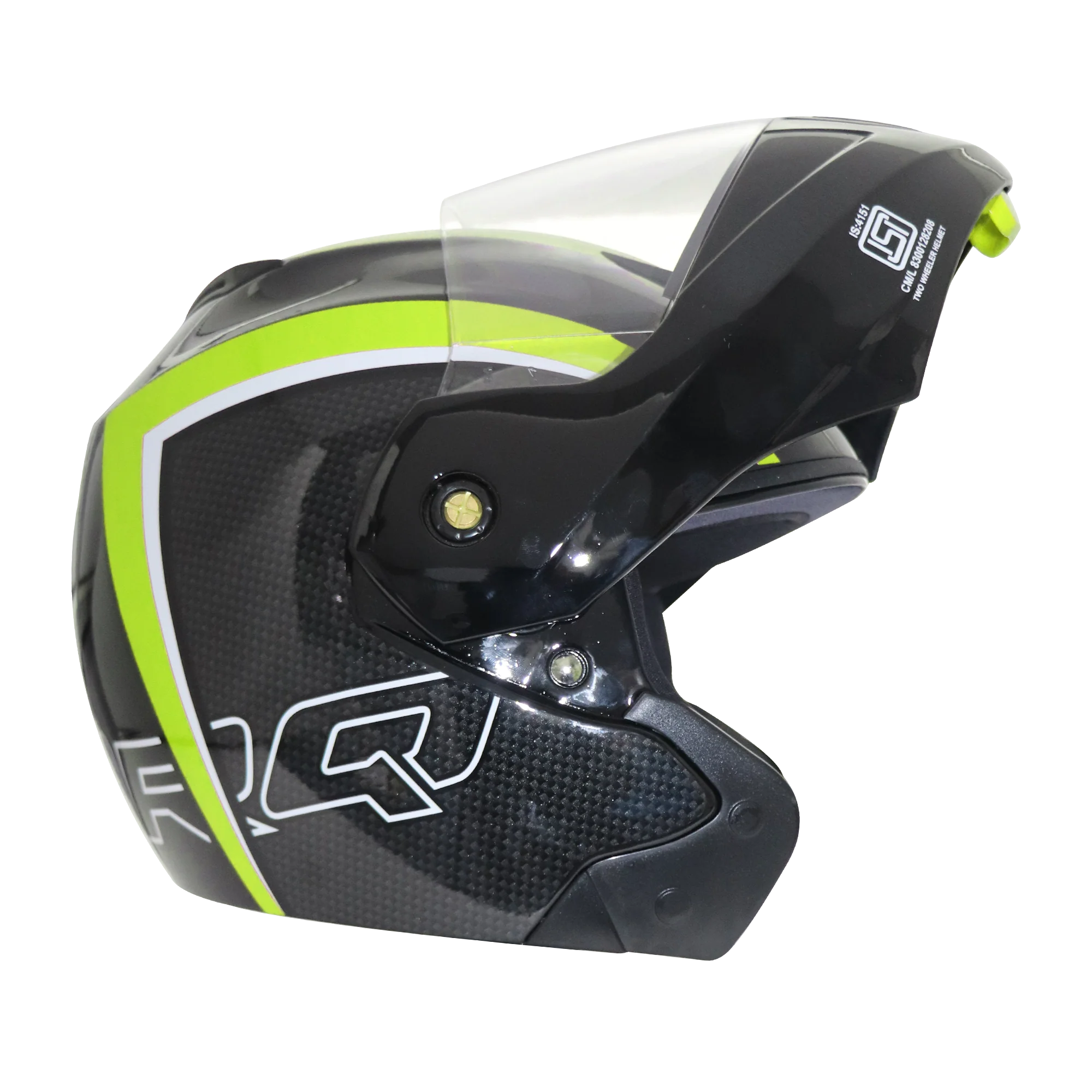 TVS Ntorq Flip-up Helmet (Neon & Black) - ISI Certified, High Impact Protection, and Ultra-Wide Visor - Image 8