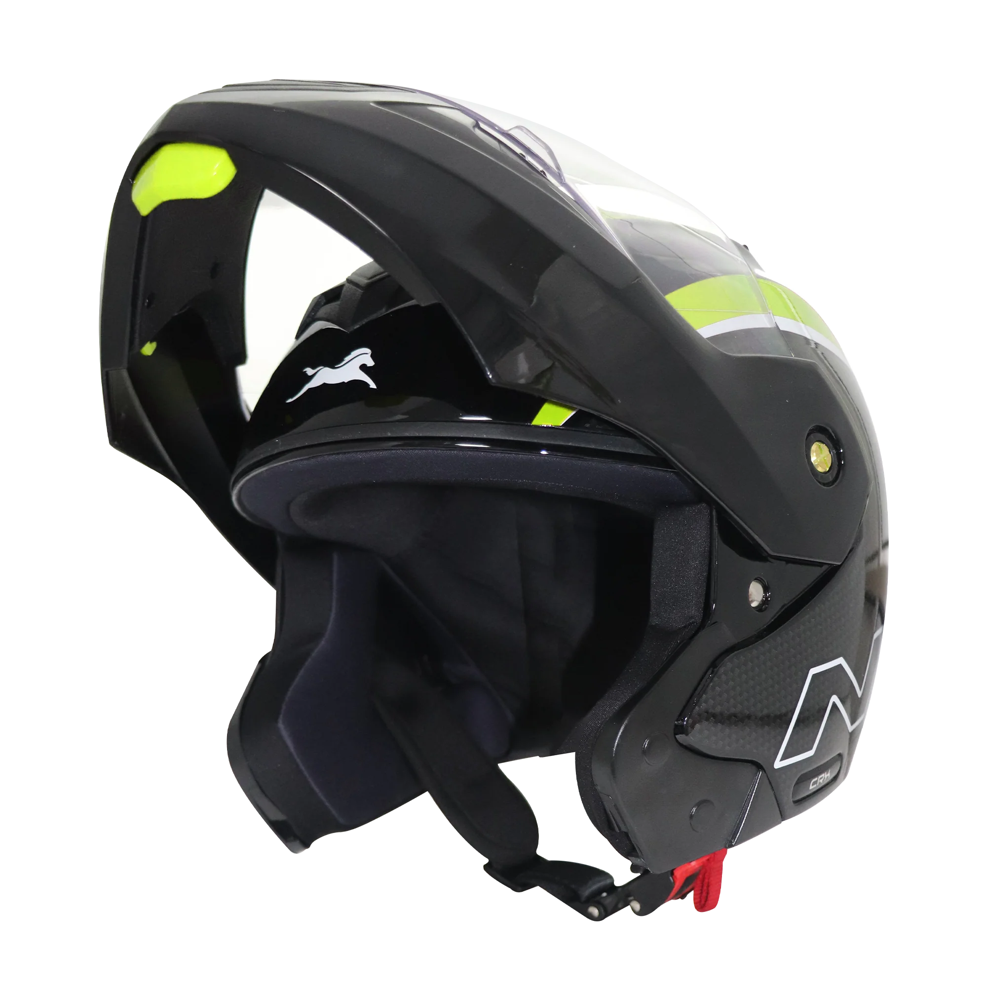 TVS Ntorq Flip-up Helmet (Neon & Black) - ISI Certified, High Impact Protection, and Ultra-Wide Visor - Image 9
