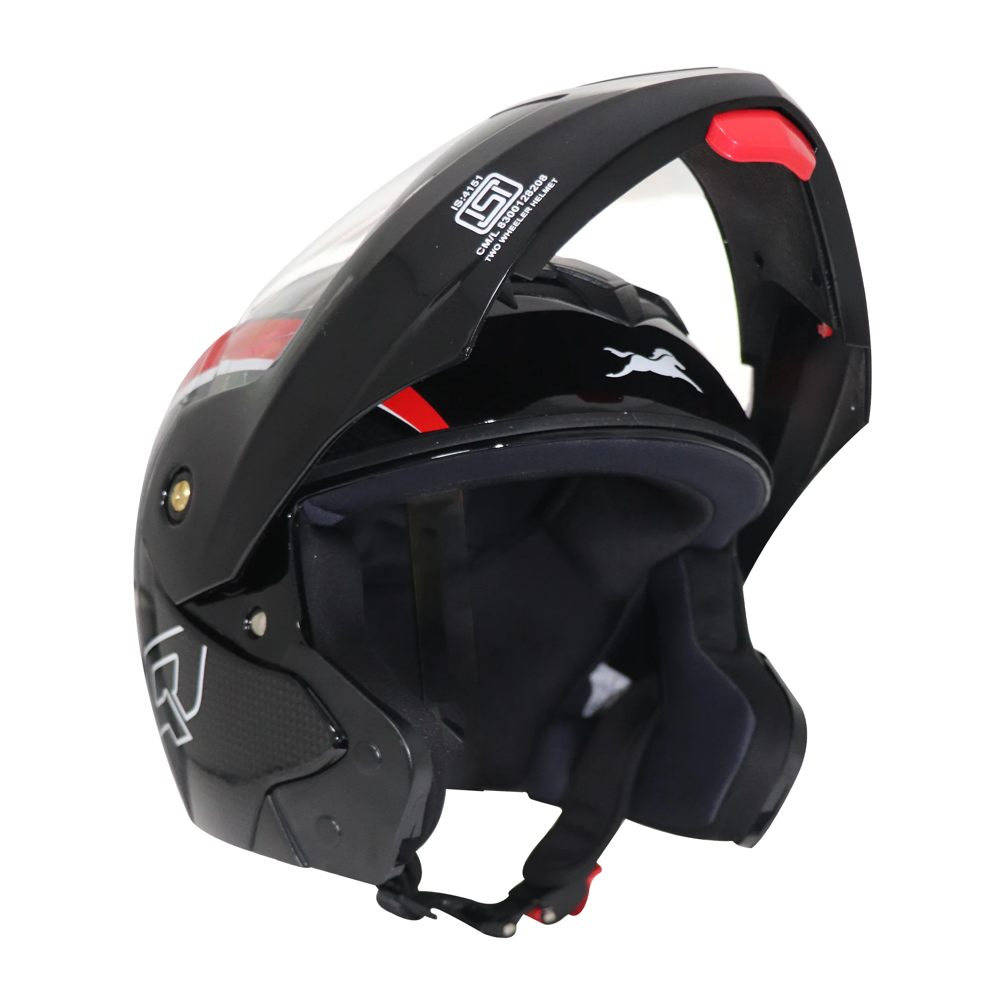 TVS Ntorq Edition Flip Up Helmet (Black Red) - Safety Meets Style - Image 10