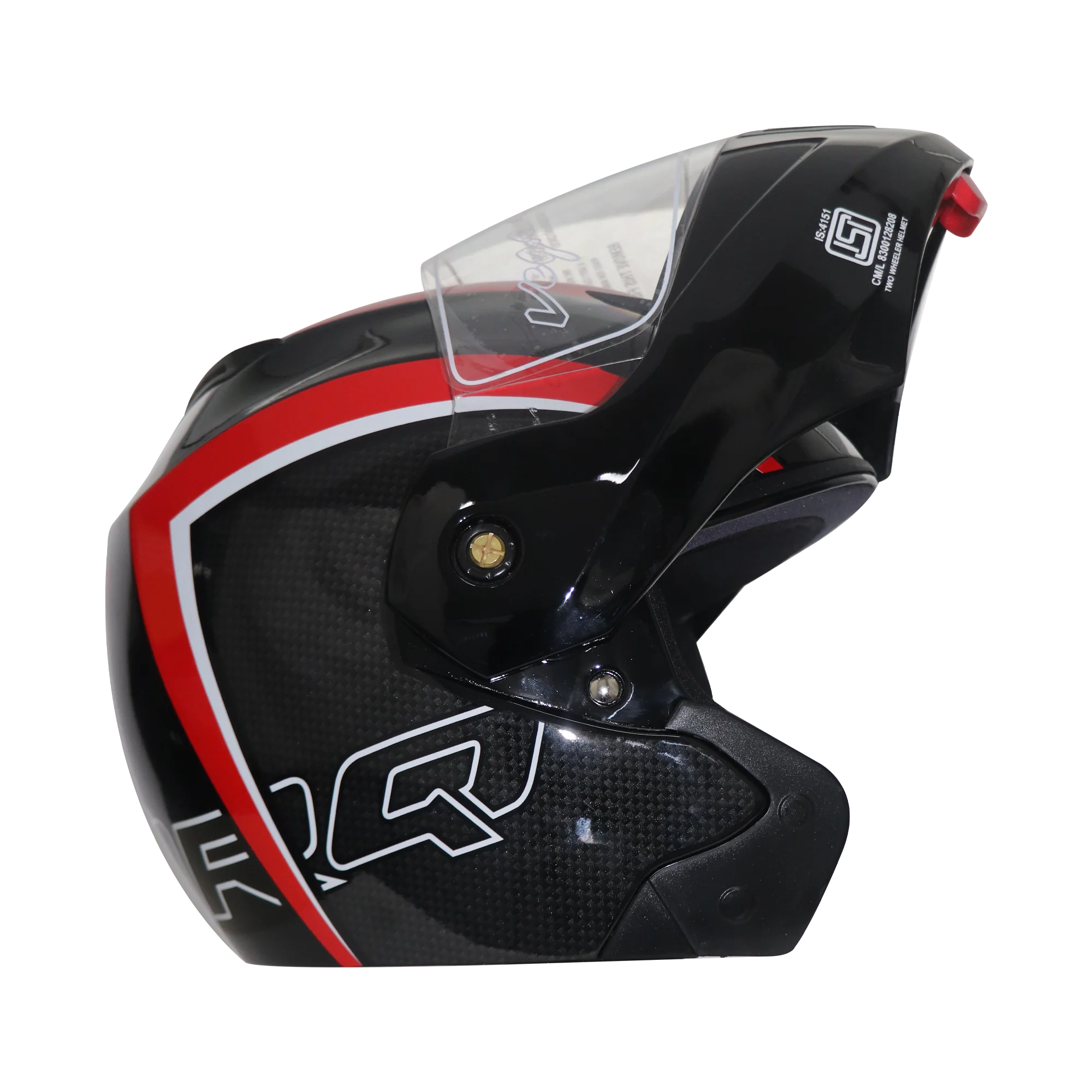 TVS Ntorq Edition Flip Up Helmet (Black Red) - Safety Meets Style - Image 8