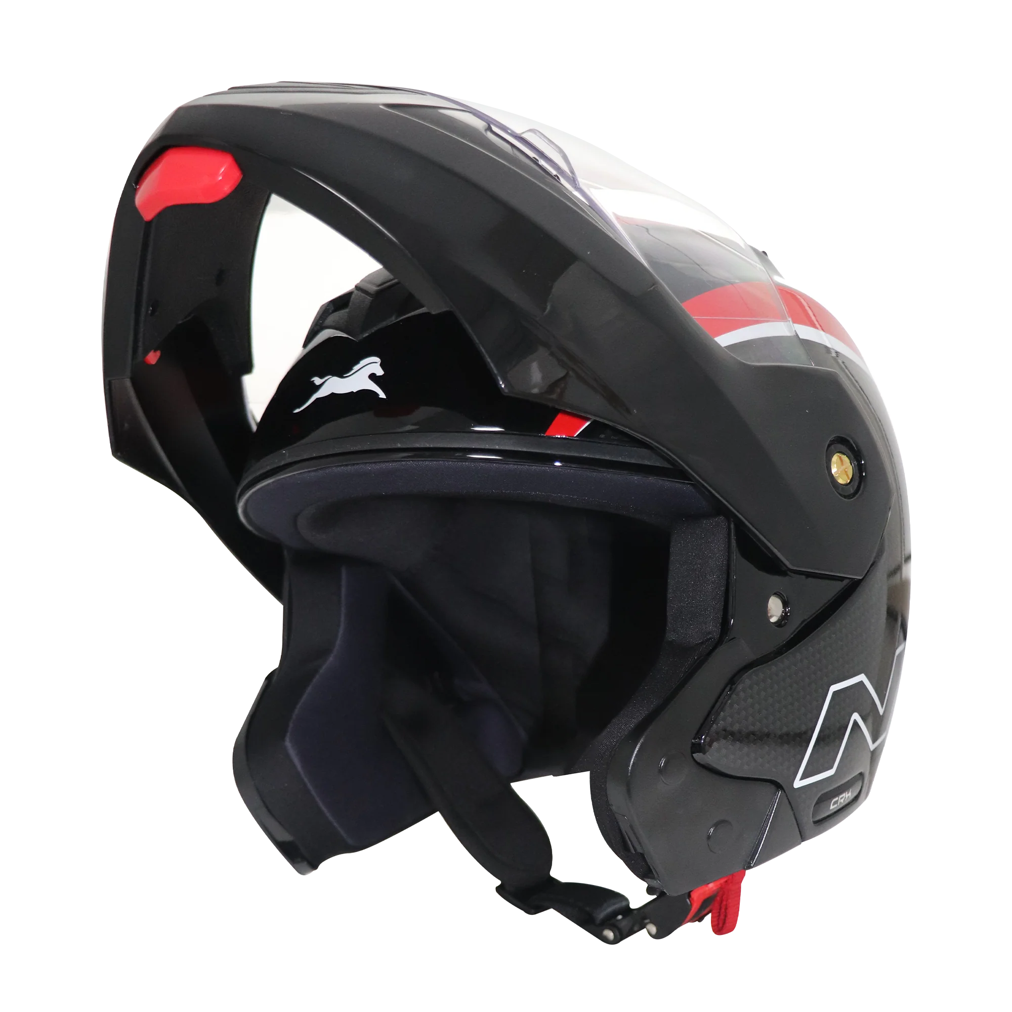 TVS Ntorq Edition Flip Up Helmet (Black Red) - Safety Meets Style - Image 9