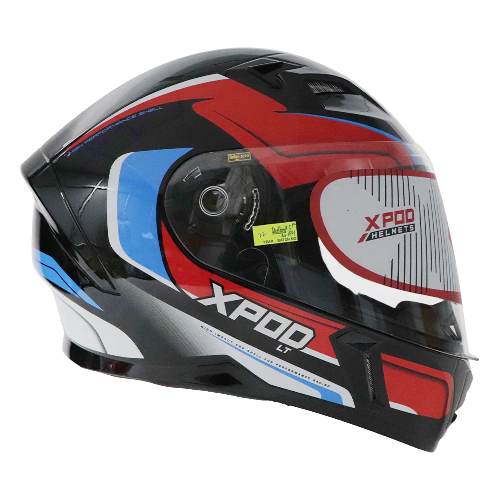 TVS XPOD LT Full Face Helmet - Black Blue | Aerodynamic Design & Superior Safety - Image 5