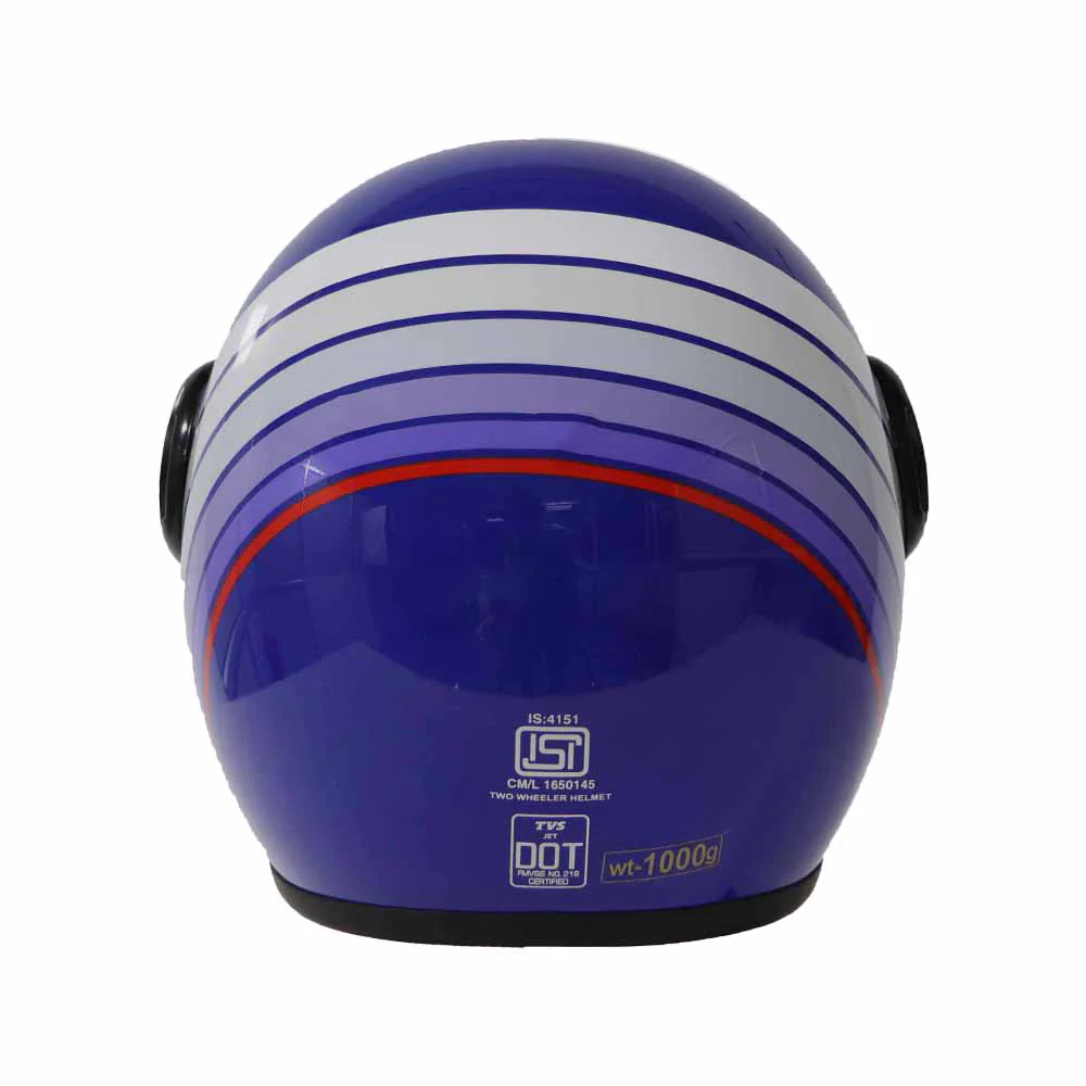TVS Ronin Half Face Helmet - Blue | ISI & DOT Certified | Premium Safety - Image 3