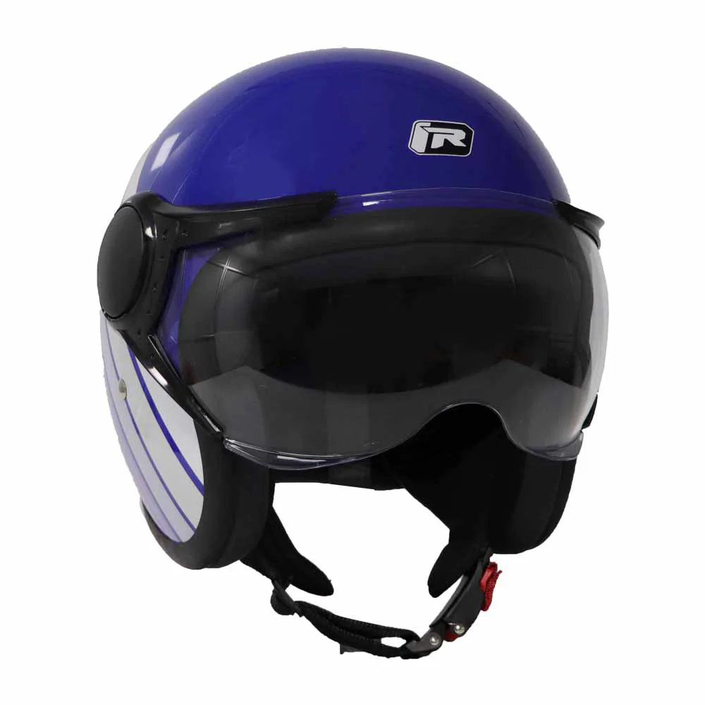 TVS Ronin Half Face Helmet - Blue | ISI & DOT Certified | Premium Safety - Image 6