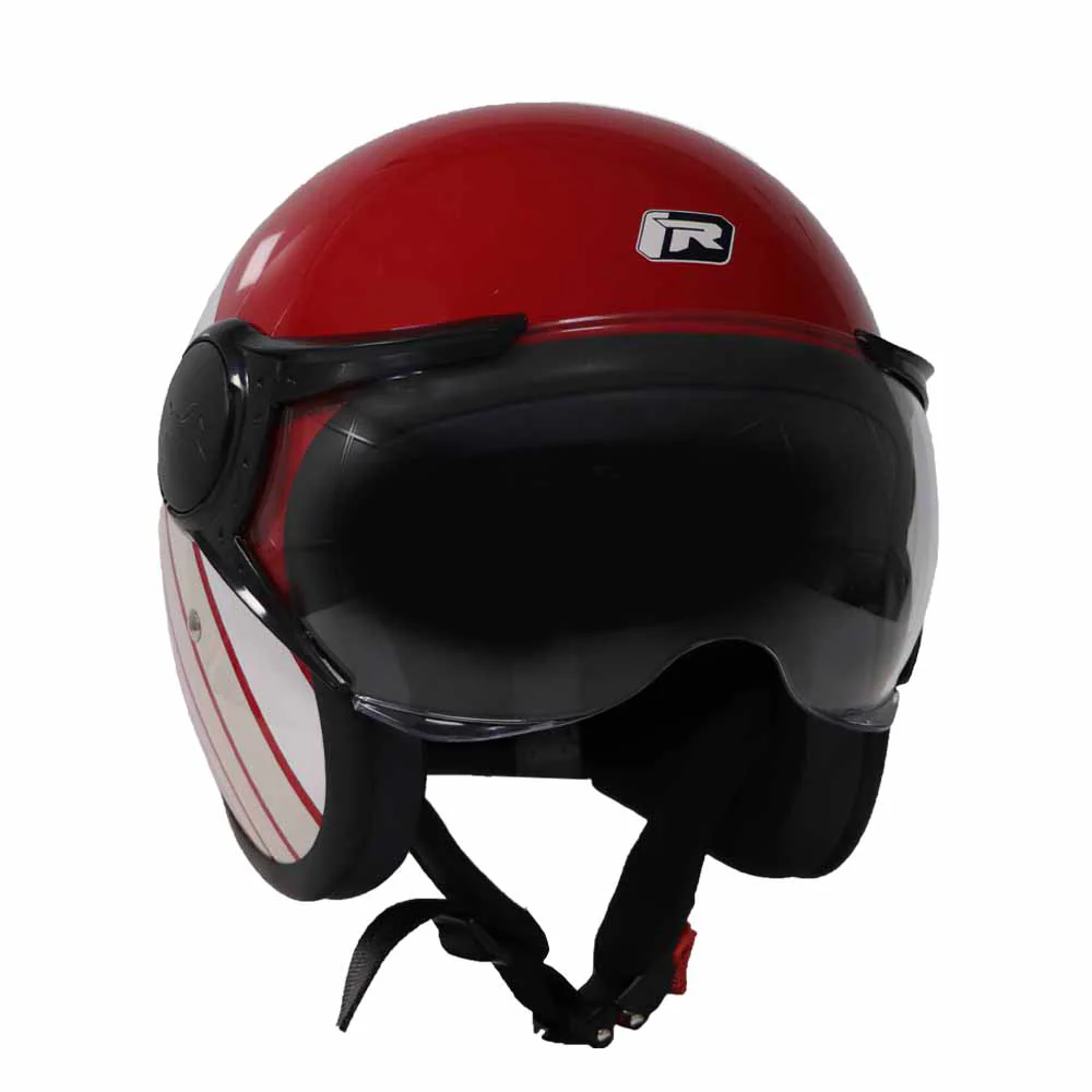 TVS Ronin Half Face Helmet - Red | ISI & DOT Certified | Premium Safety - Image 5