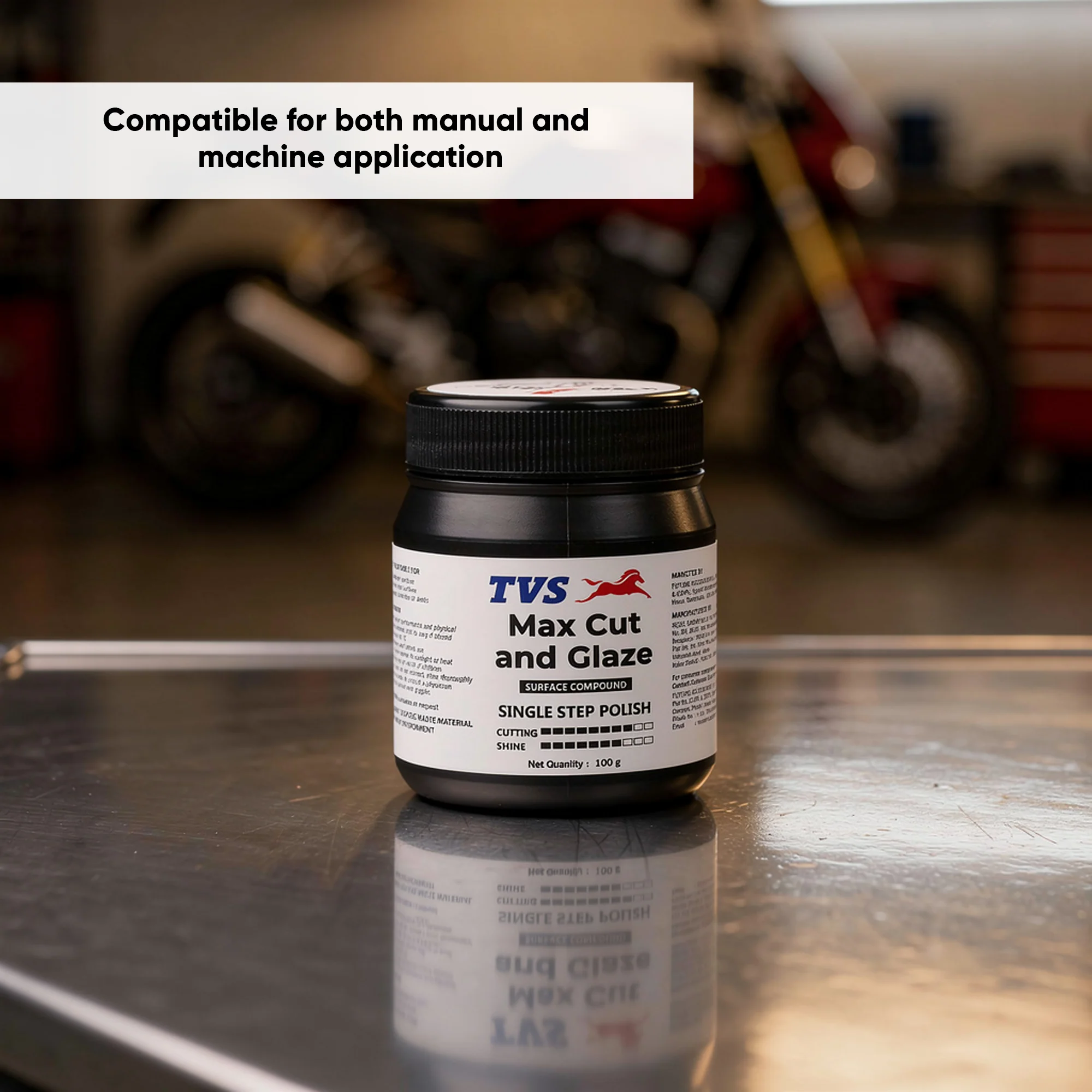 TVS Max Cut and Glaze – Single Step Polish, 100g - Image 4